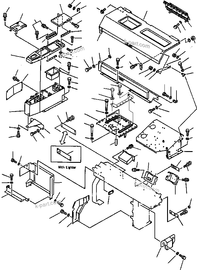 Komatsu parts book diagram for 330M S/N A10190-A10195 (DH637) (SA12V140Z-1): INTERIOR CAB COVERS INSTALLATION