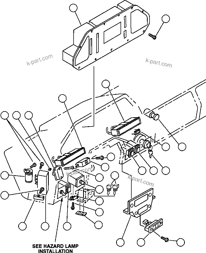 Komatsu parts book diagram for 330M S/N A10190-A10195 (DH637) (SA12V140Z-1): INSTRUMENT PANEL