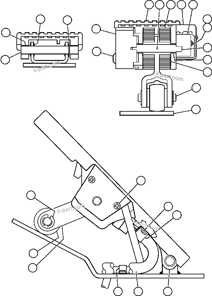 Komatsu parts book diagram for 330M S/N A10190-A10195 (DH637) (SA12V140Z-1): ELECTRONIC TREADLE (561-44-A1380)