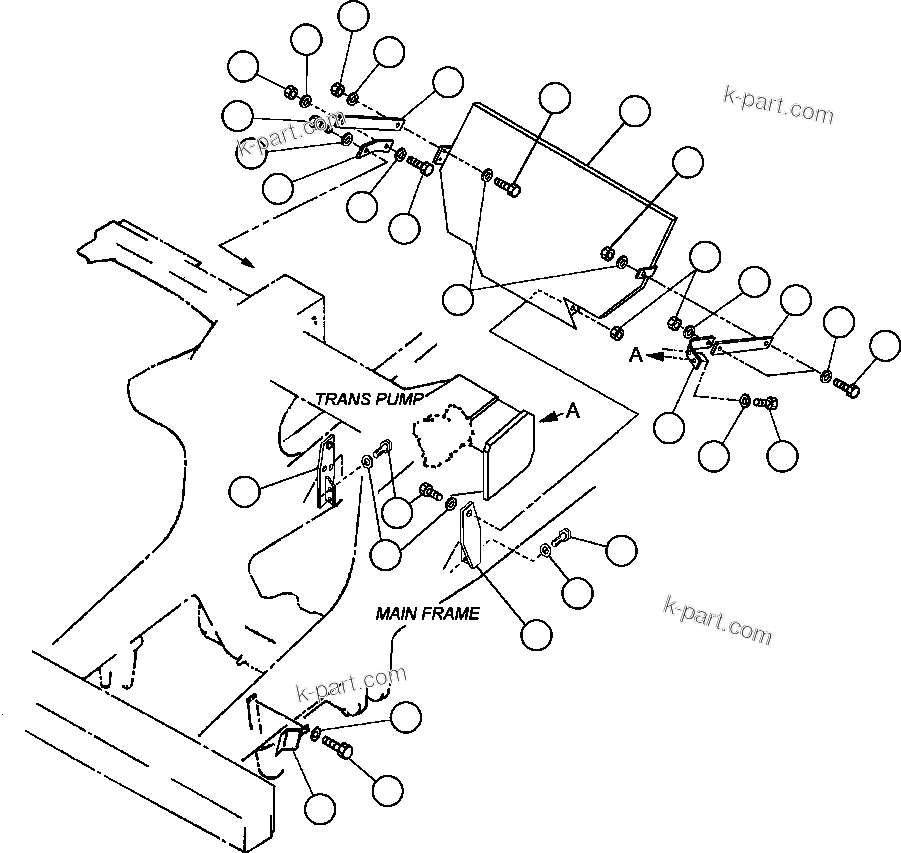 Komatsu parts book diagram for 330M S/N A10190-A10195 (DH637) (SA12V140Z-1): FIRE PROOF GUARD INSTALLATION