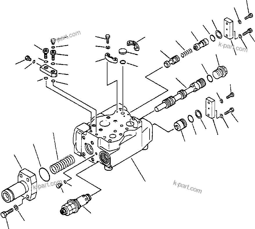 Komatsu parts book diagram for 330M S/N A10190-A10195 (DH637) (SA12V140Z-1): DEMAND VALVE - 1 (702-21-26002)