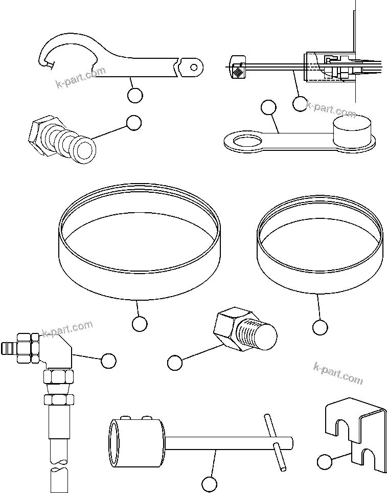 Komatsu parts book diagram for 330M S/N A10190-A10195 (DH637) (SA12V140Z-1): TOOL GROUP (EC5242)