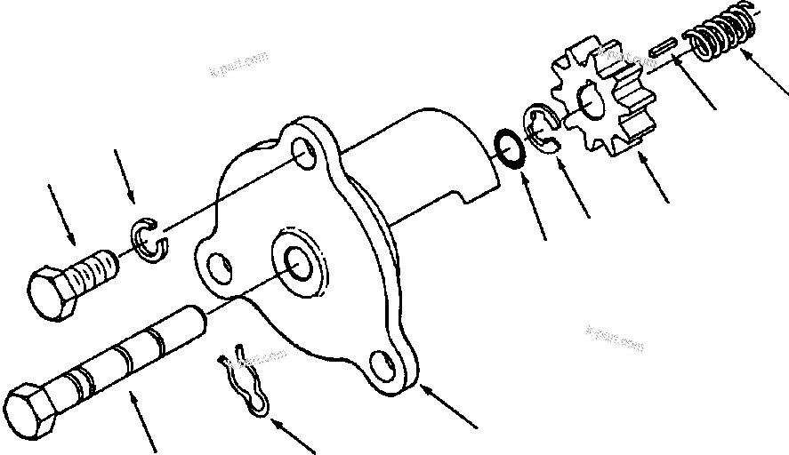 Komatsu parts book diagram for 330M S/N A10190-A10195 (DH637) (SA12V140Z-1): ENGINE BARRING DRIVE