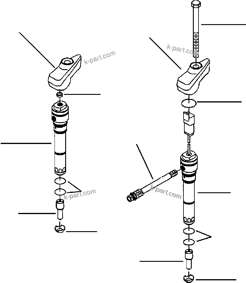 Komatsu parts book diagram for 330M S/N A10190-A10195 (DH637) (SA12V140Z-1): INJECTOR