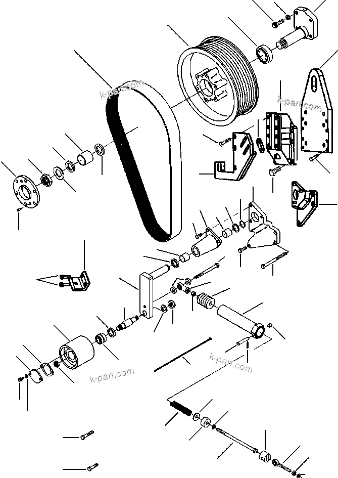 Komatsu parts book diagram for 330M S/N A10190-A10195 (DH637) (SA12V140Z-1): FAN DRIVE