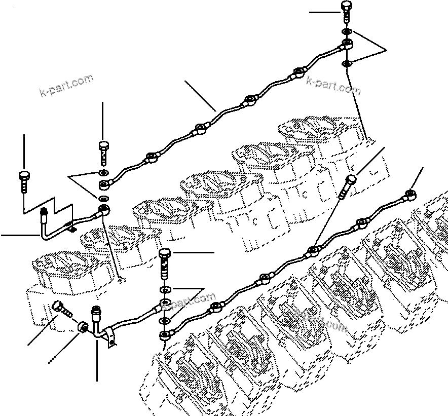 Komatsu parts book diagram for 330M S/N A10190-A10195 (DH637) (SA12V140Z-1): VENT TUBE