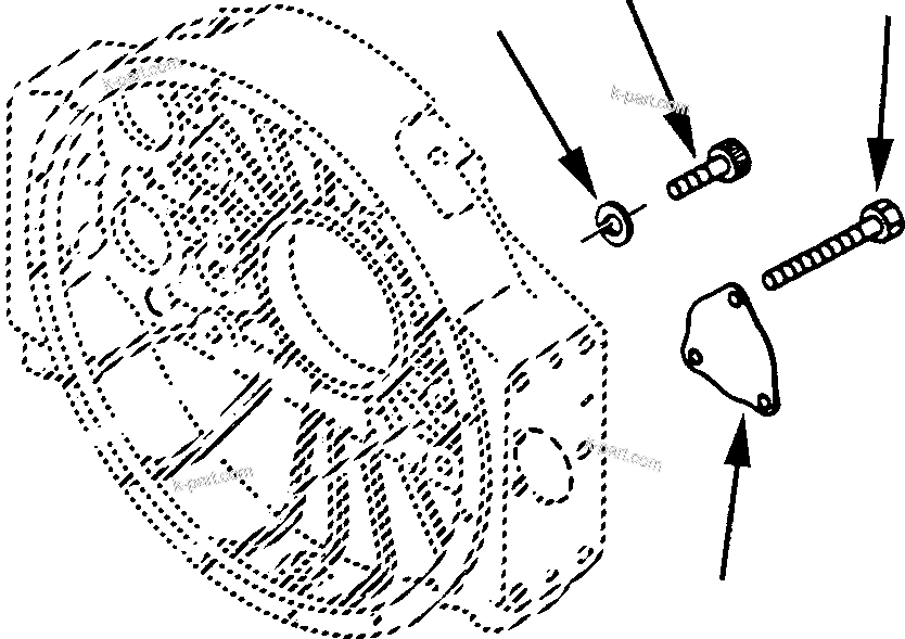 Komatsu parts book diagram for 330M S/N A10190-A10195 (DH637) (SA12V140Z-1): STARTER MOUNTING