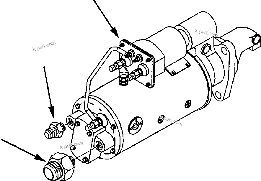 Komatsu parts book diagram for 330M S/N A10190-A10195 (DH637) (SA12V140Z-1): STARTING MOTOR
