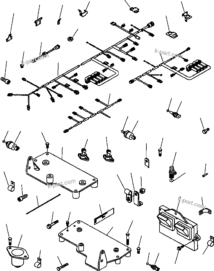 Komatsu parts book diagram for 330M S/N A10190-A10195 (DH637) (SA12V140Z-1): ENGINE CONTROL MODULE