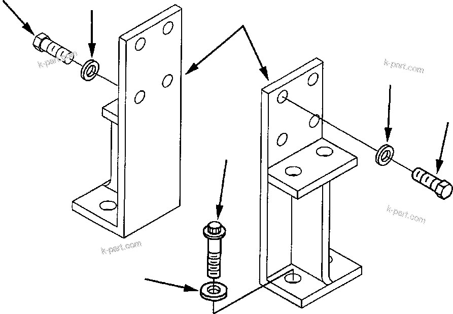Komatsu parts book diagram for 330M S/N A10190-A10195 (DH637) (SA12V140Z-1): SHIPPING BRACKET