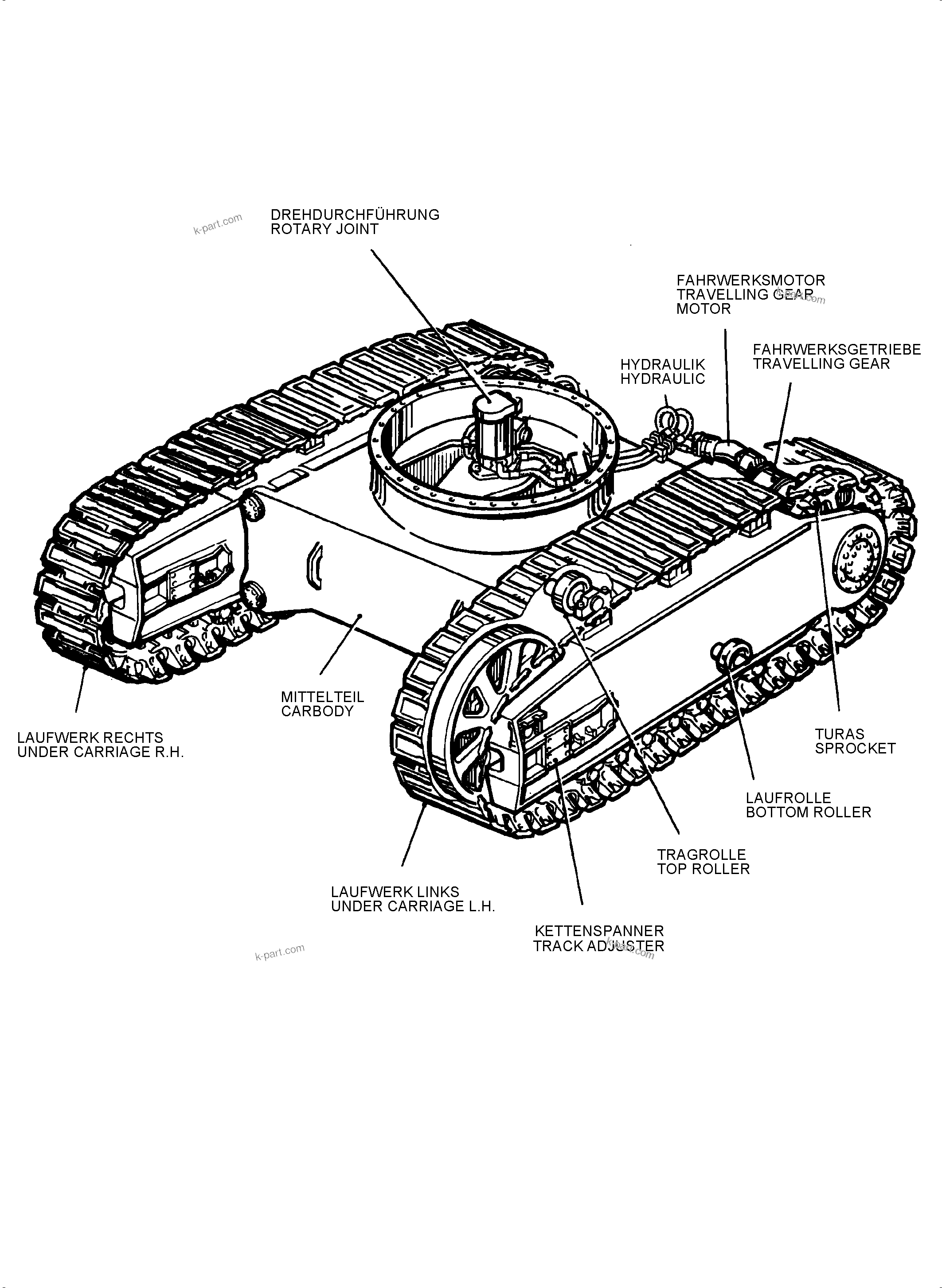 Komatsu parts book diagram for PC3000-6E S/N 06262: 