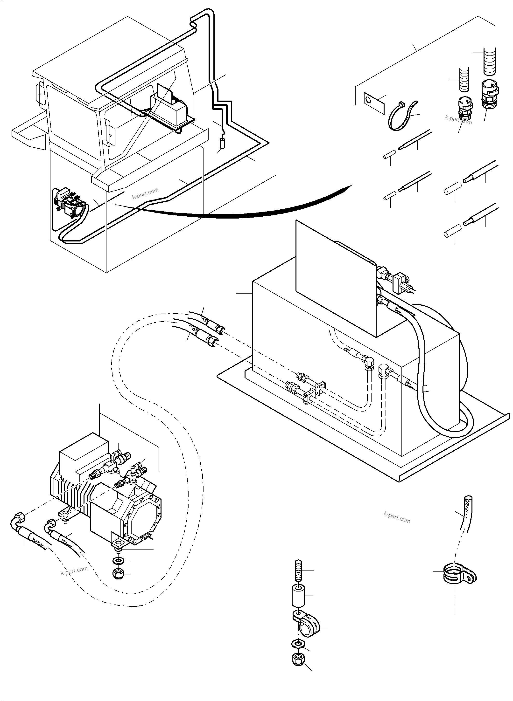 Komatsu parts book diagram for PC3000-6E S/N 06262: AIR CONDITION ARR.