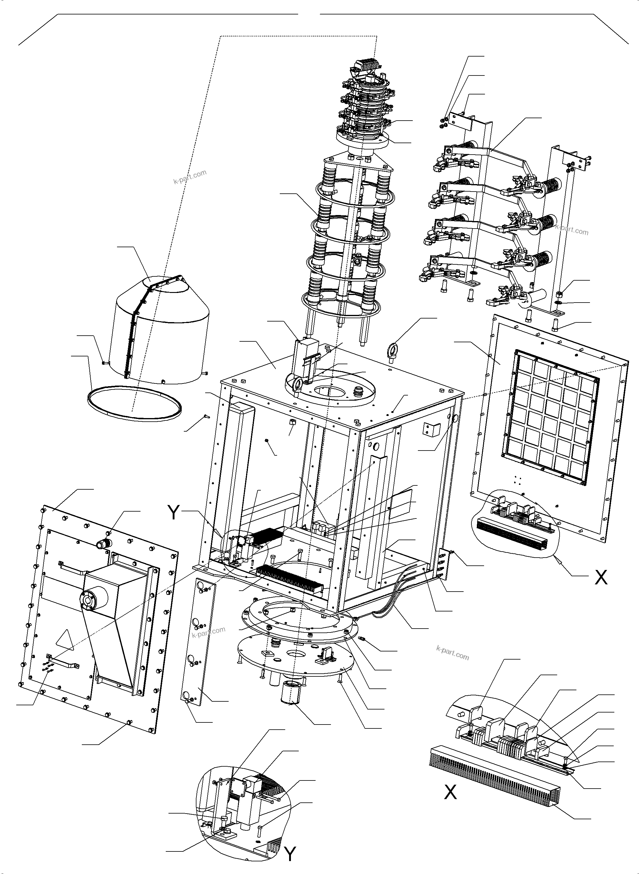 Komatsu parts book diagram for PC3000-6E S/N 06262: SLIP RING