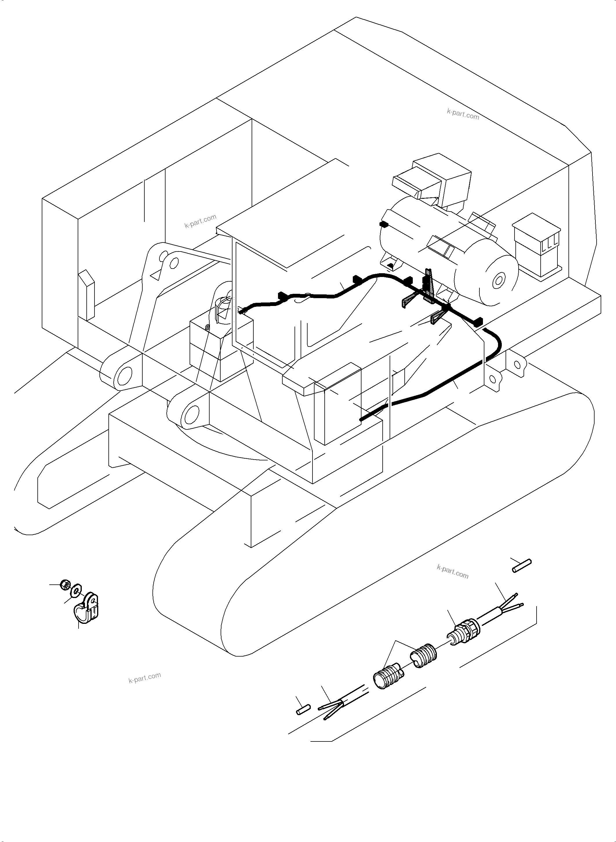 Komatsu parts book diagram for PC3000-6E S/N 06262: SLIP RING MOUNTING