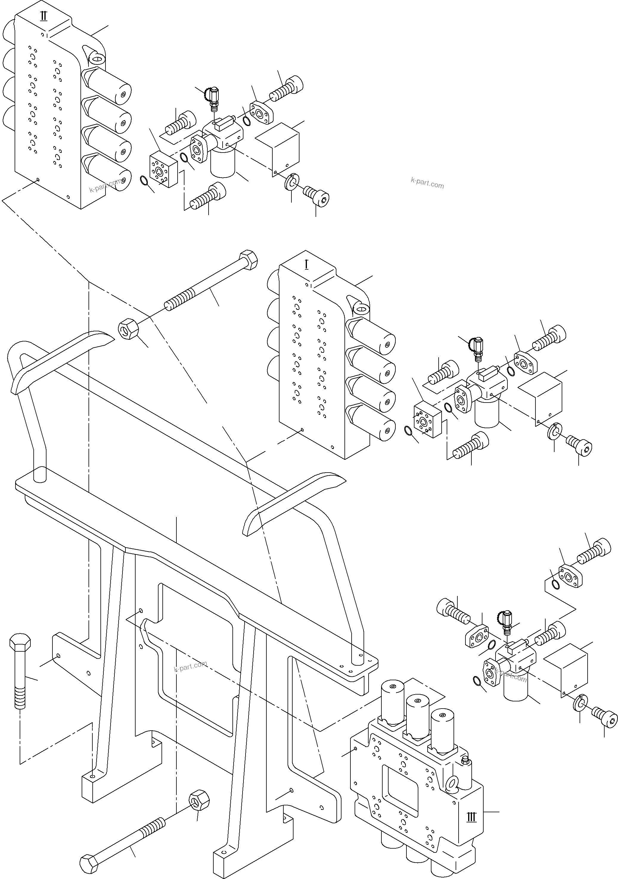 Komatsu parts book diagram for PC3000-6 S/N 06267: SUPPORT, CONTROL UNIT