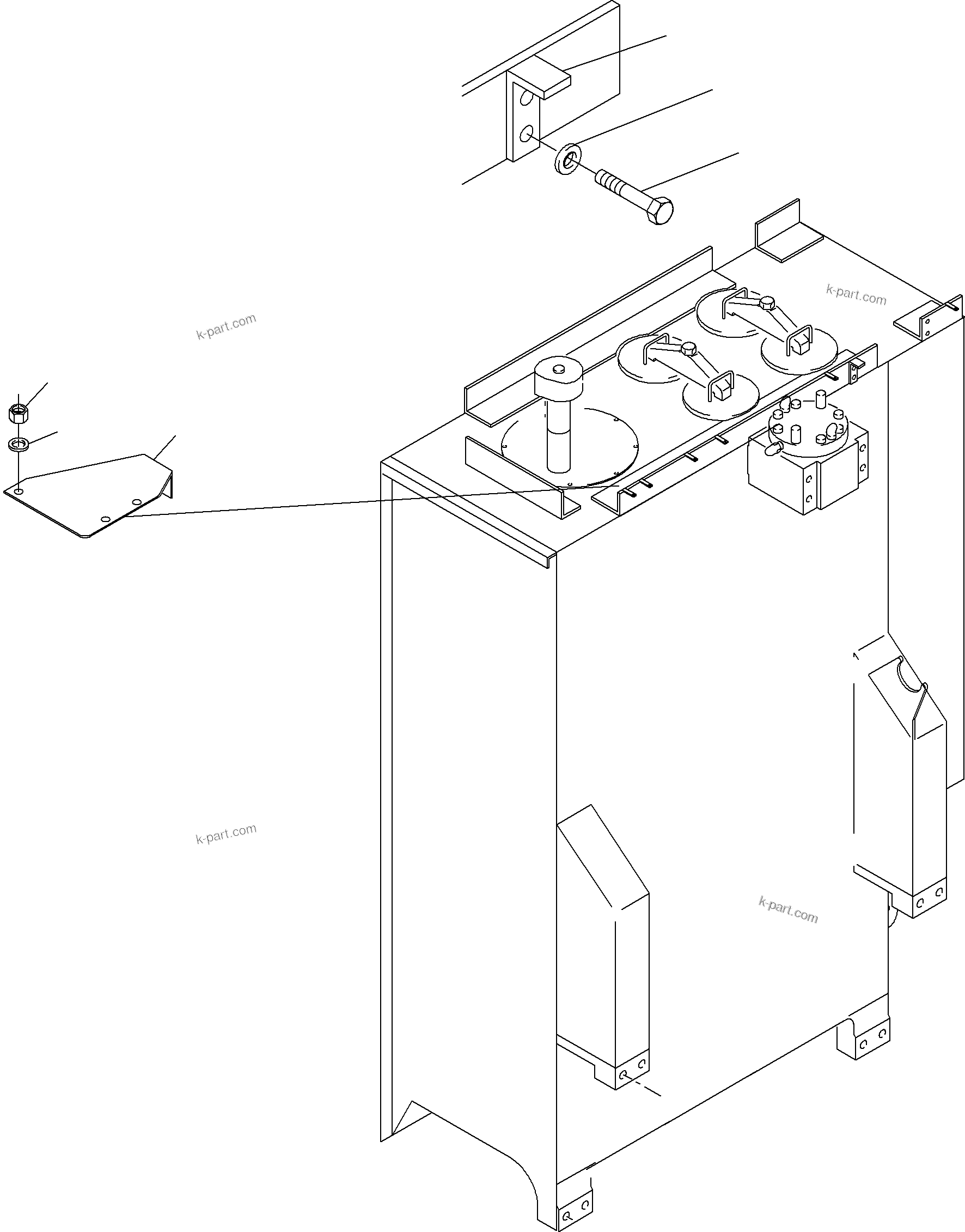 Komatsu parts book diagram for PC3000-6 S/N 06267: MAIN OIL TANK