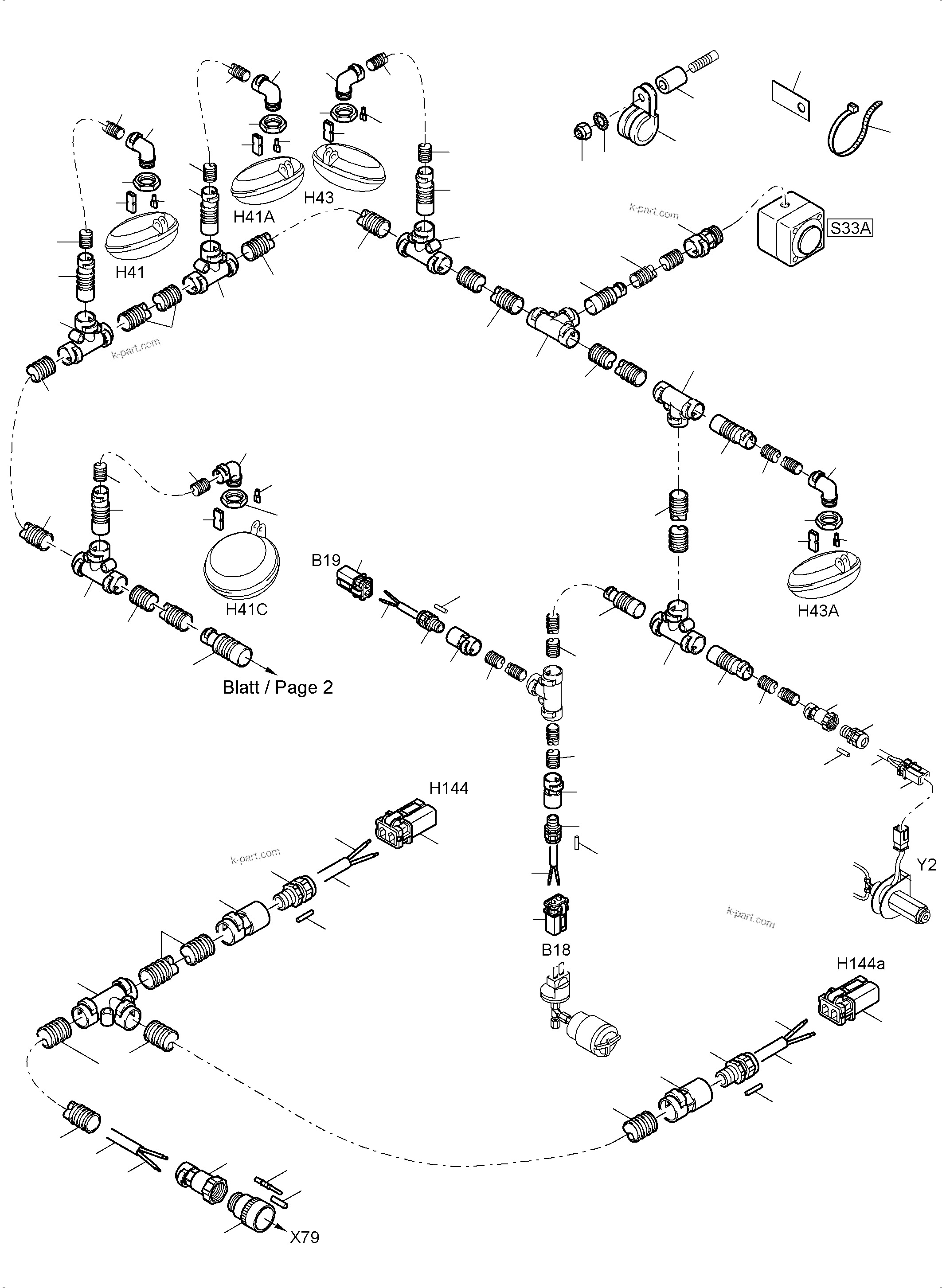 Komatsu parts book diagram for PC3000-6 S/N 06267: LIGHTING EQUIPMENT