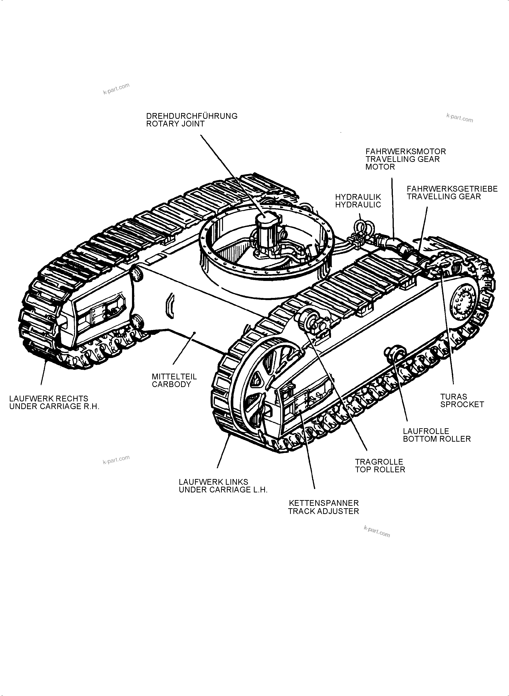 Komatsu parts book diagram for PC3000-6 S/N 06271: 