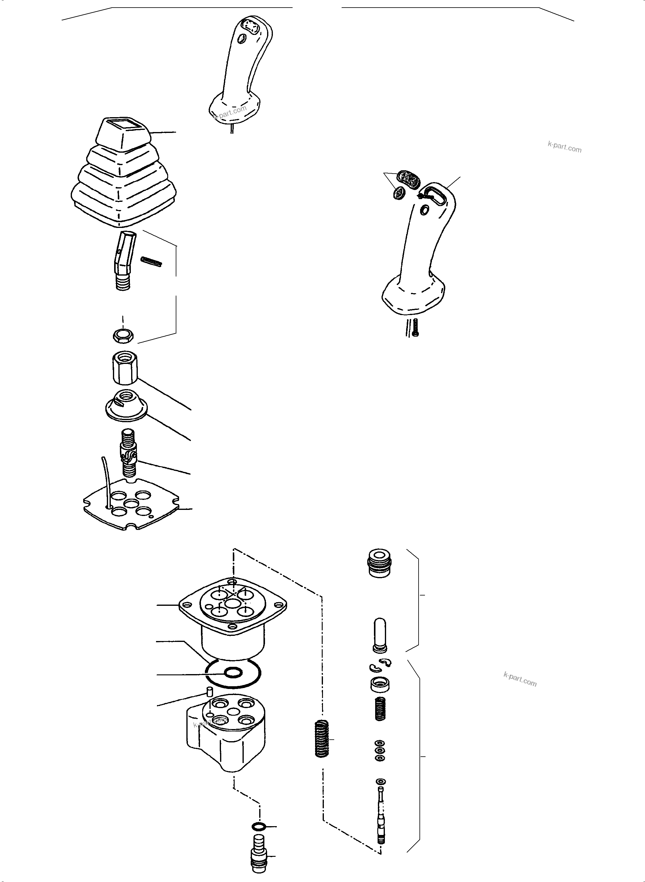 Komatsu parts book diagram for PC3000-6 S/N 06271: PILOT OIL UNIT