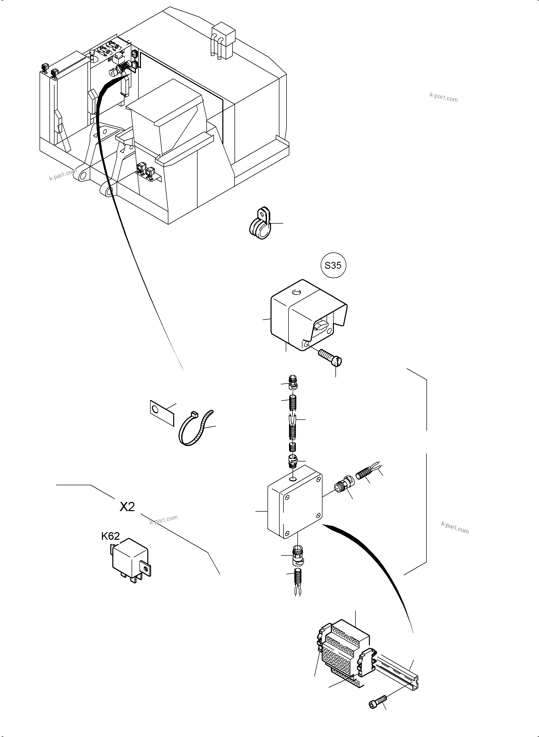 Komatsu parts book diagram for PC3000-6 S/N 06271: ELECTRIC PARTS - TRANSFUSING PUMP