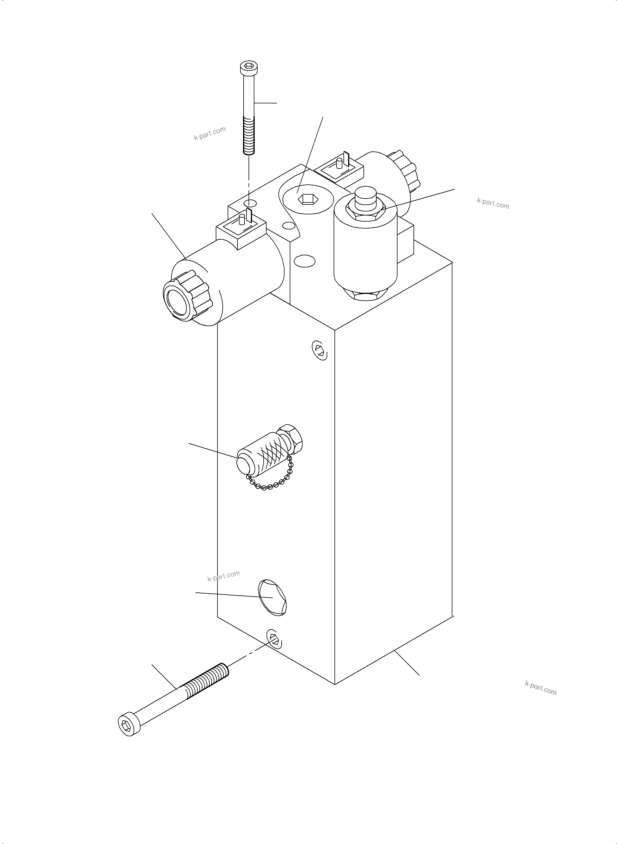Komatsu parts book diagram for PC3000-6 S/N 06271: VALVE - REFUELING 45 BAR