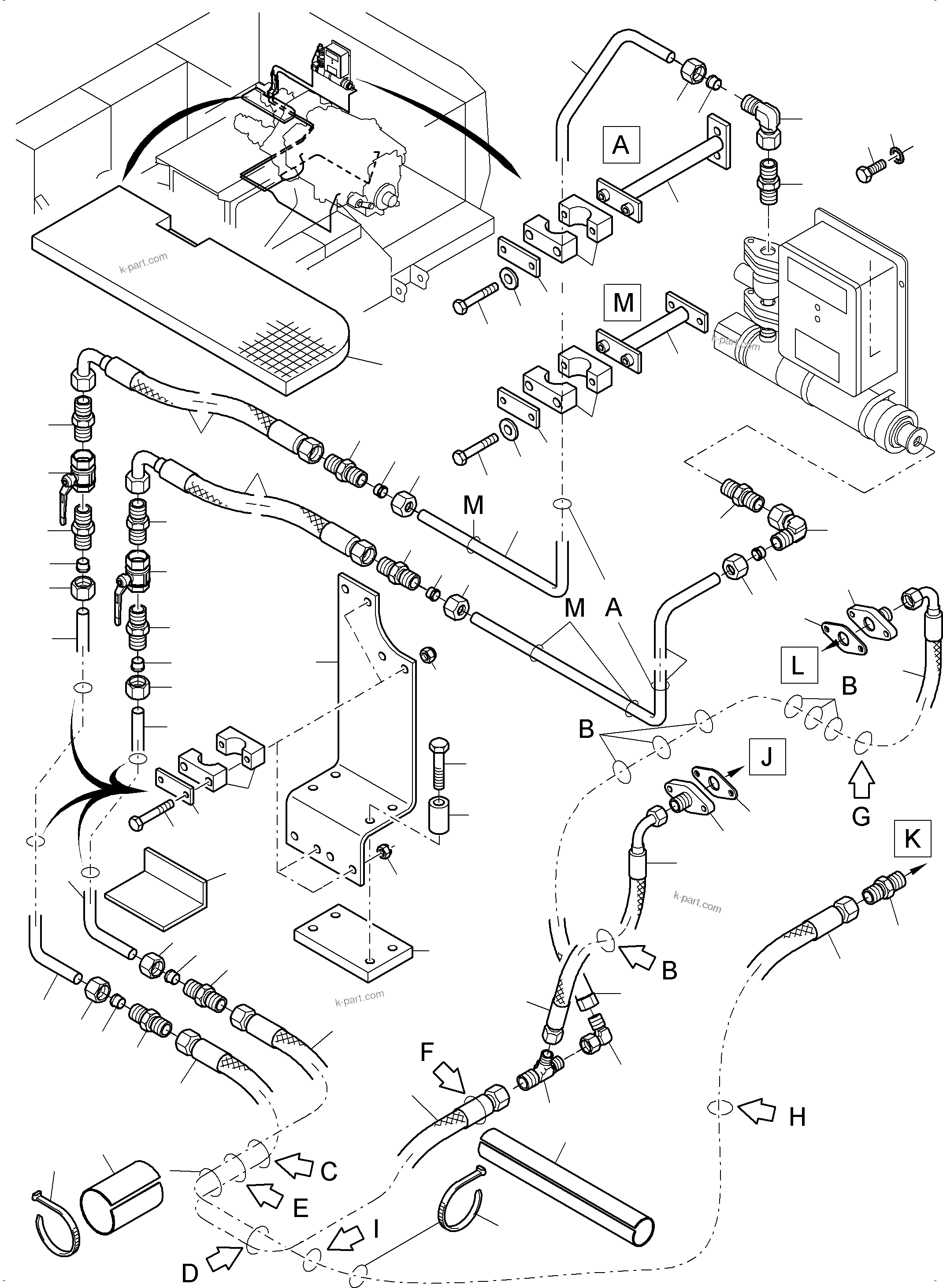 Komatsu parts book diagram for PC3000-6 S/N 06271: TEMPERATURE CONDITIONING-HYDRAULIC OIL