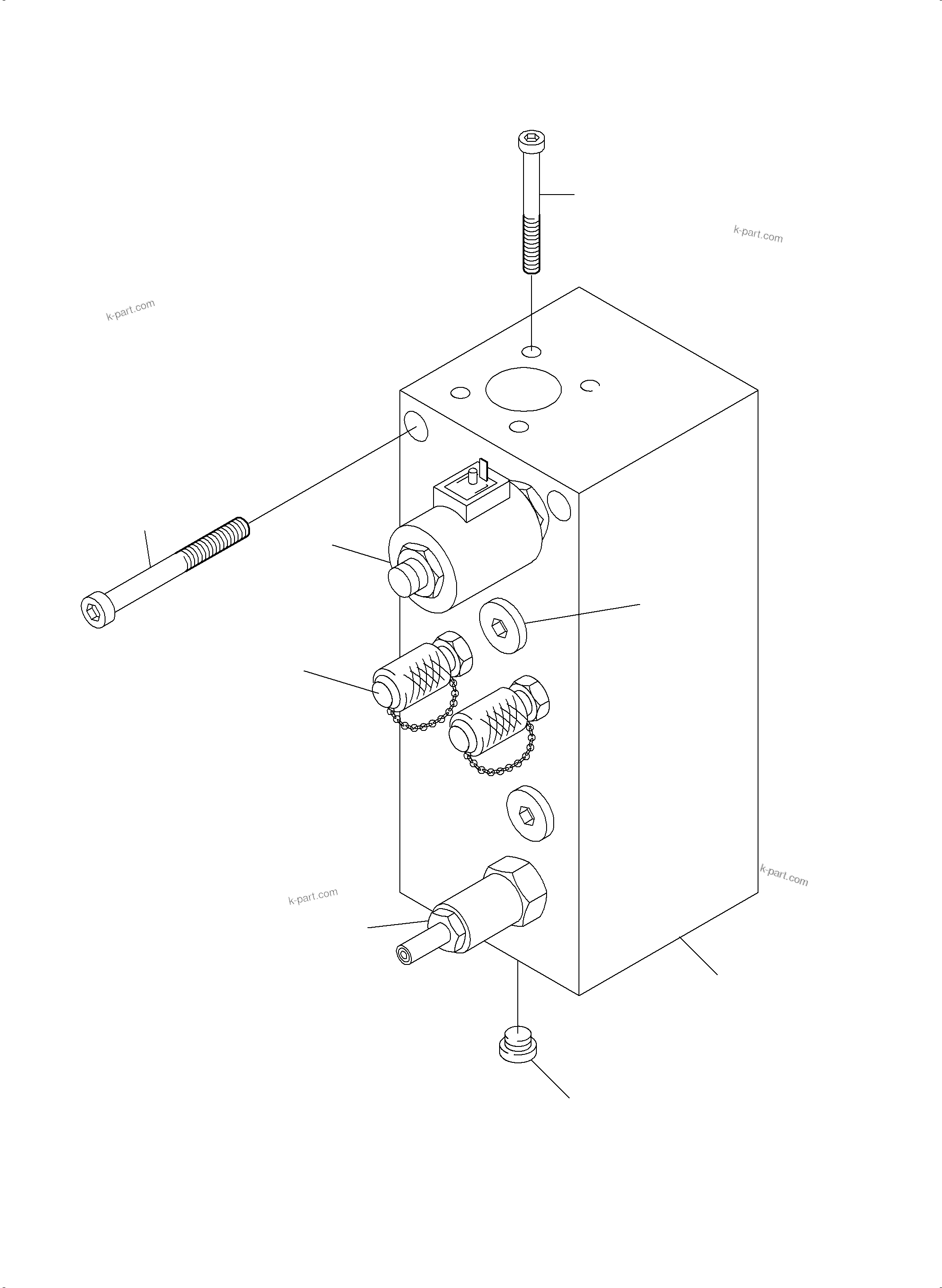 Komatsu parts book diagram for PC3000-6 S/N 06271: VALVE - TRAVELLING GEAR