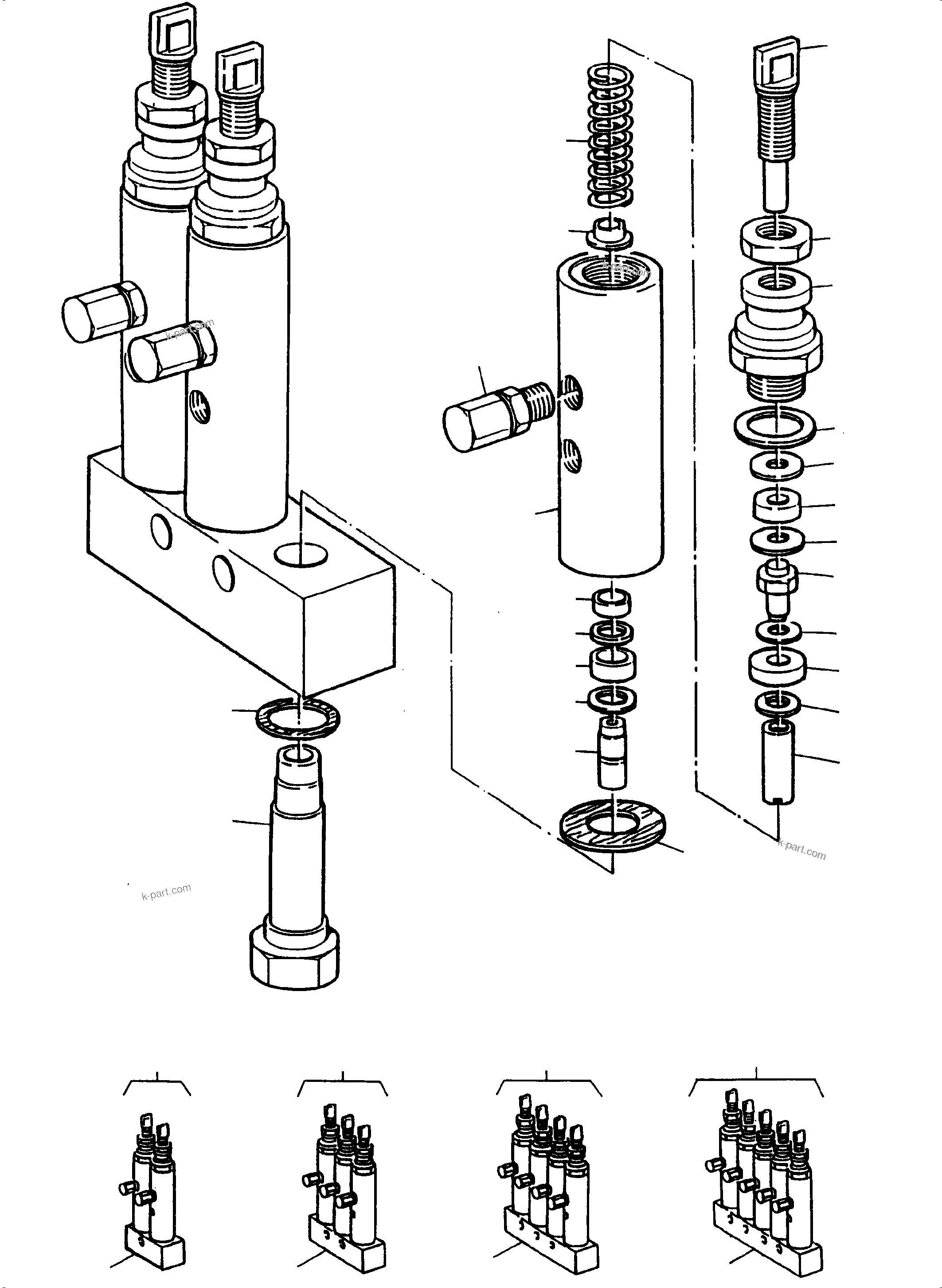 Komatsu parts book diagram for PC3000-6 S/N 06278: METERING VALVE