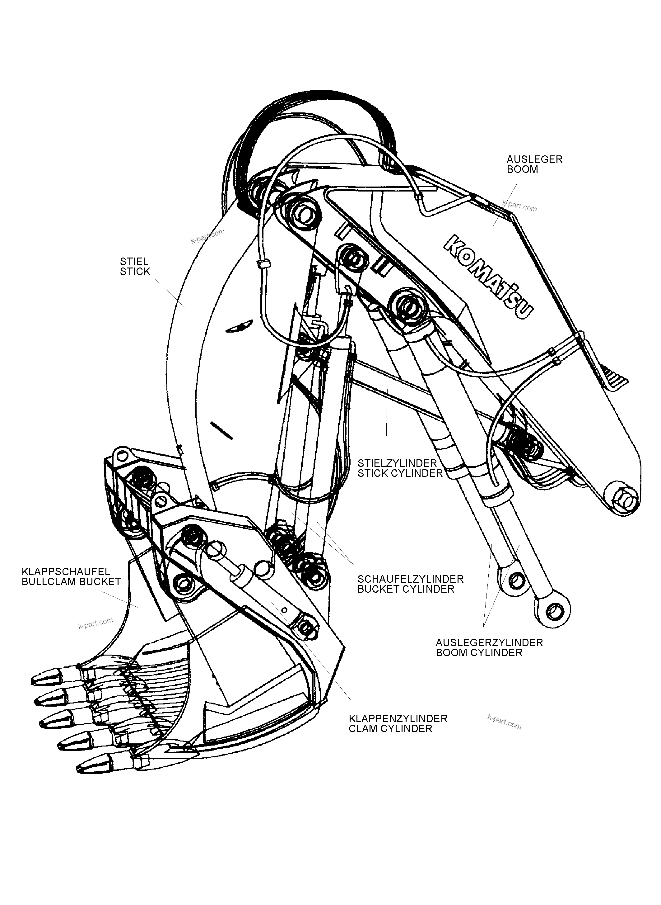 Komatsu parts book diagram for PC3000-6 S/N 06278: 
