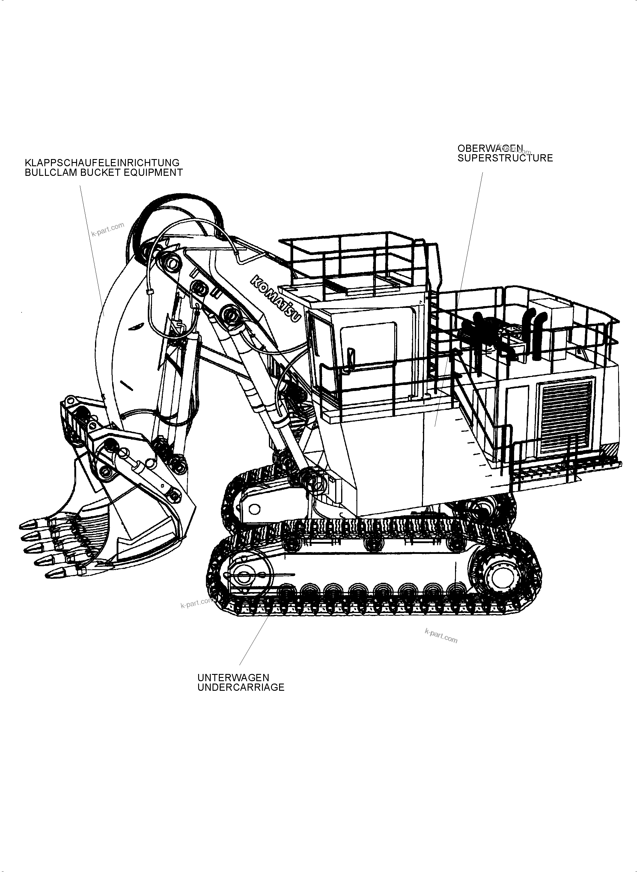 Komatsu parts book diagram for PC3000-6 S/N 06278: 