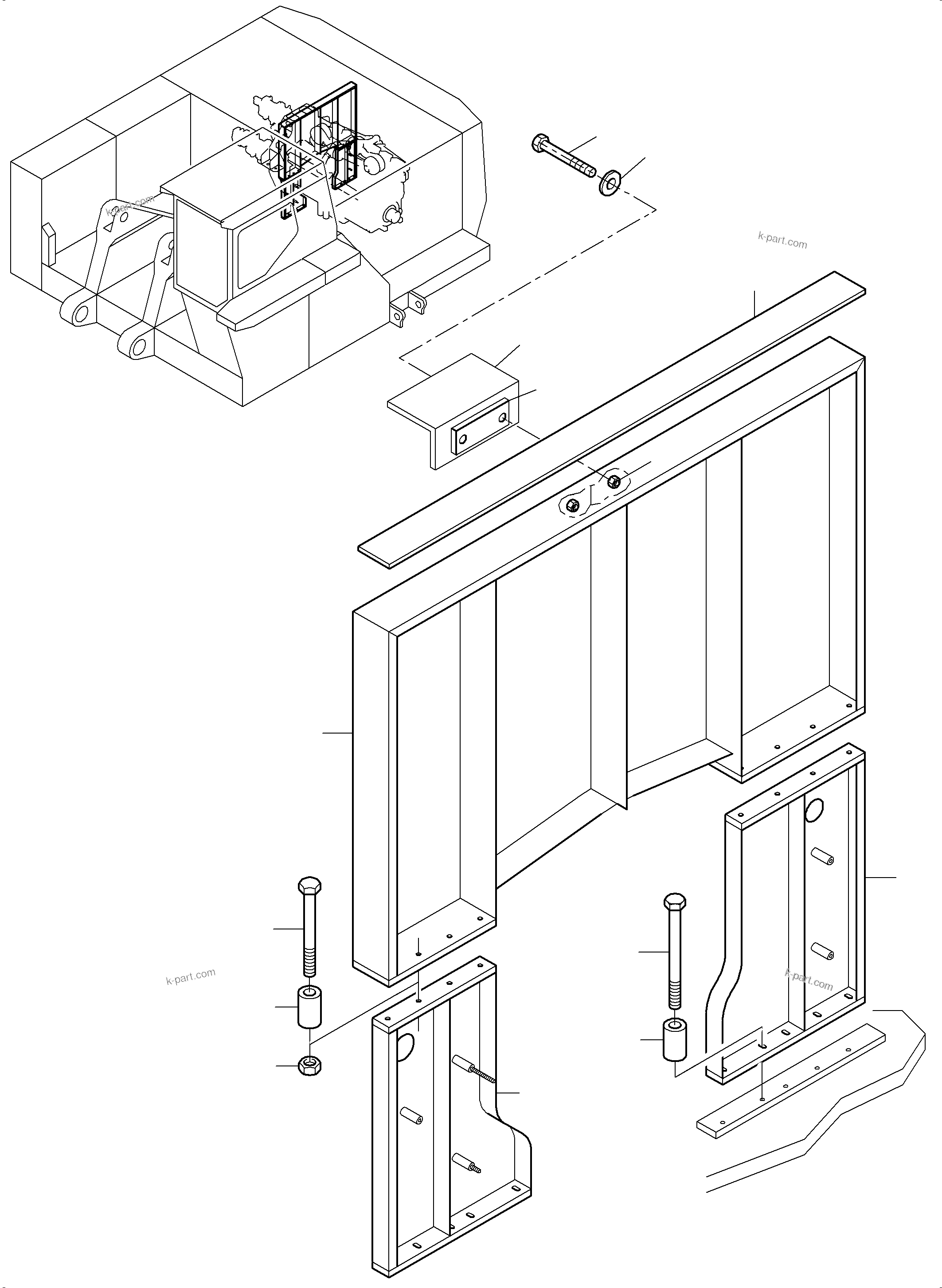 Komatsu parts book diagram for PC3000-6 S/N 06278: FIRE WALL