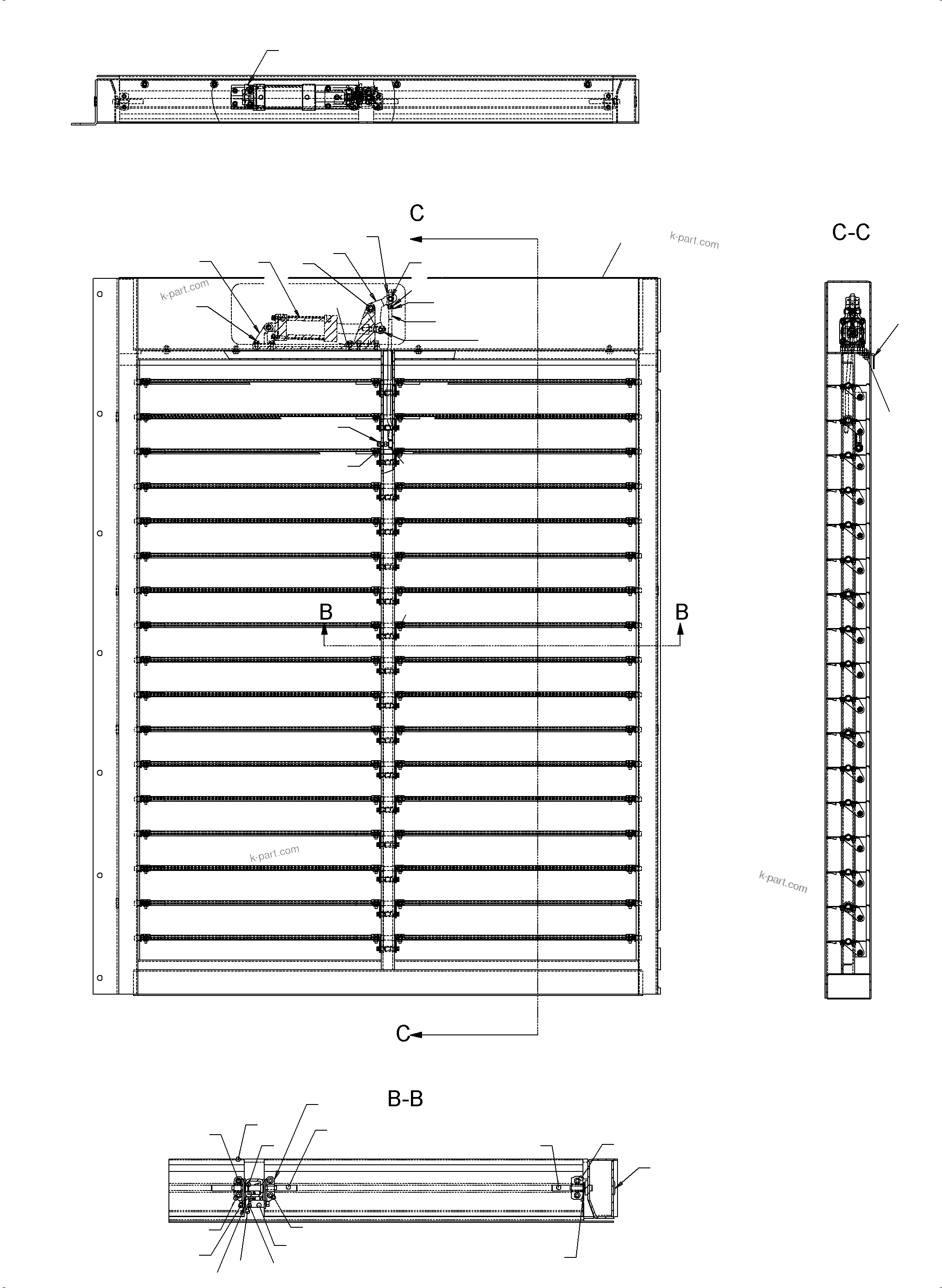 Komatsu parts book diagram for PC3000-6 S/N 06278: DOOR RADIATOR