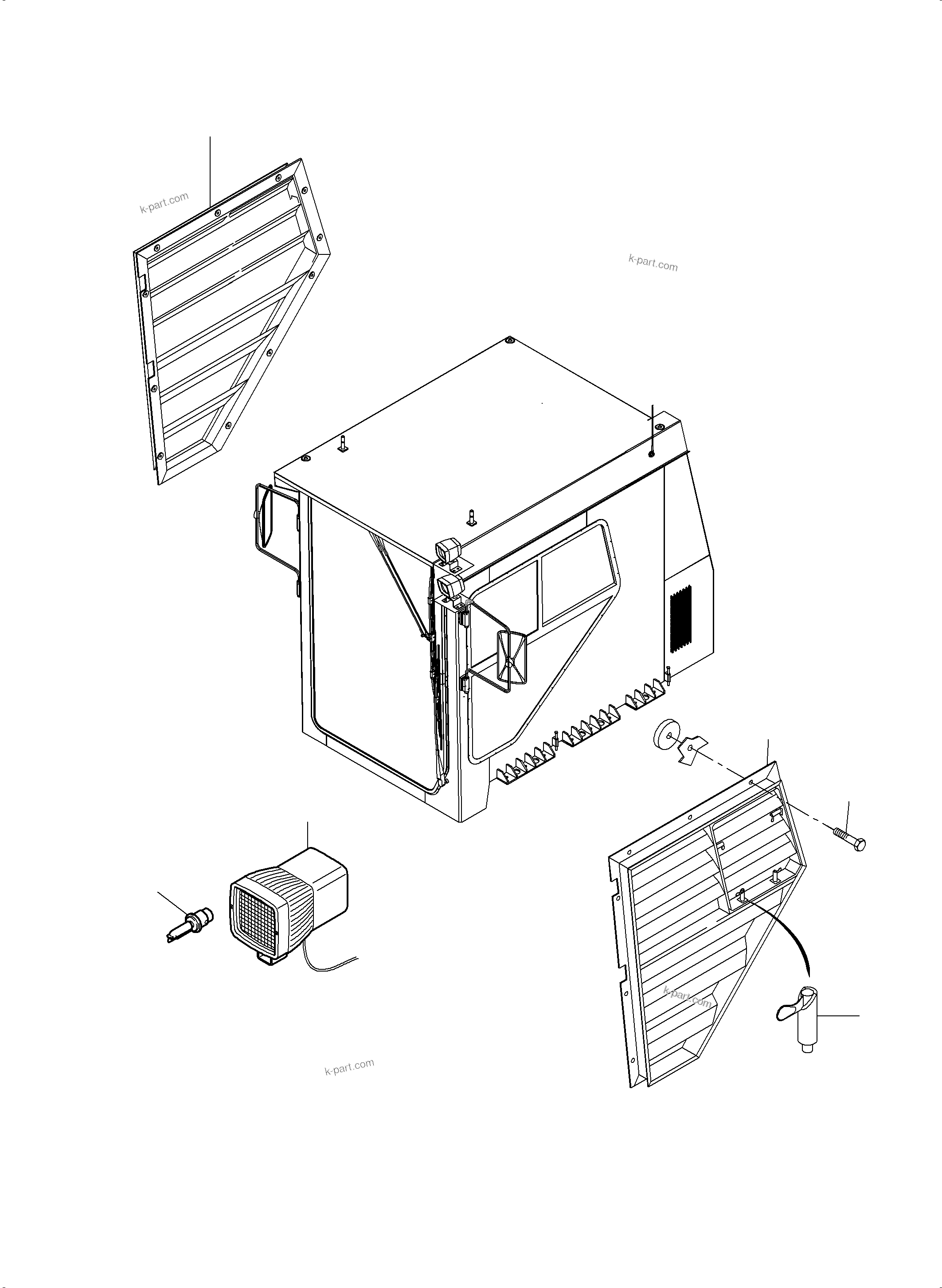 Komatsu parts book diagram for PC3000-6 S/N 06278: OPERATOR'S CAB