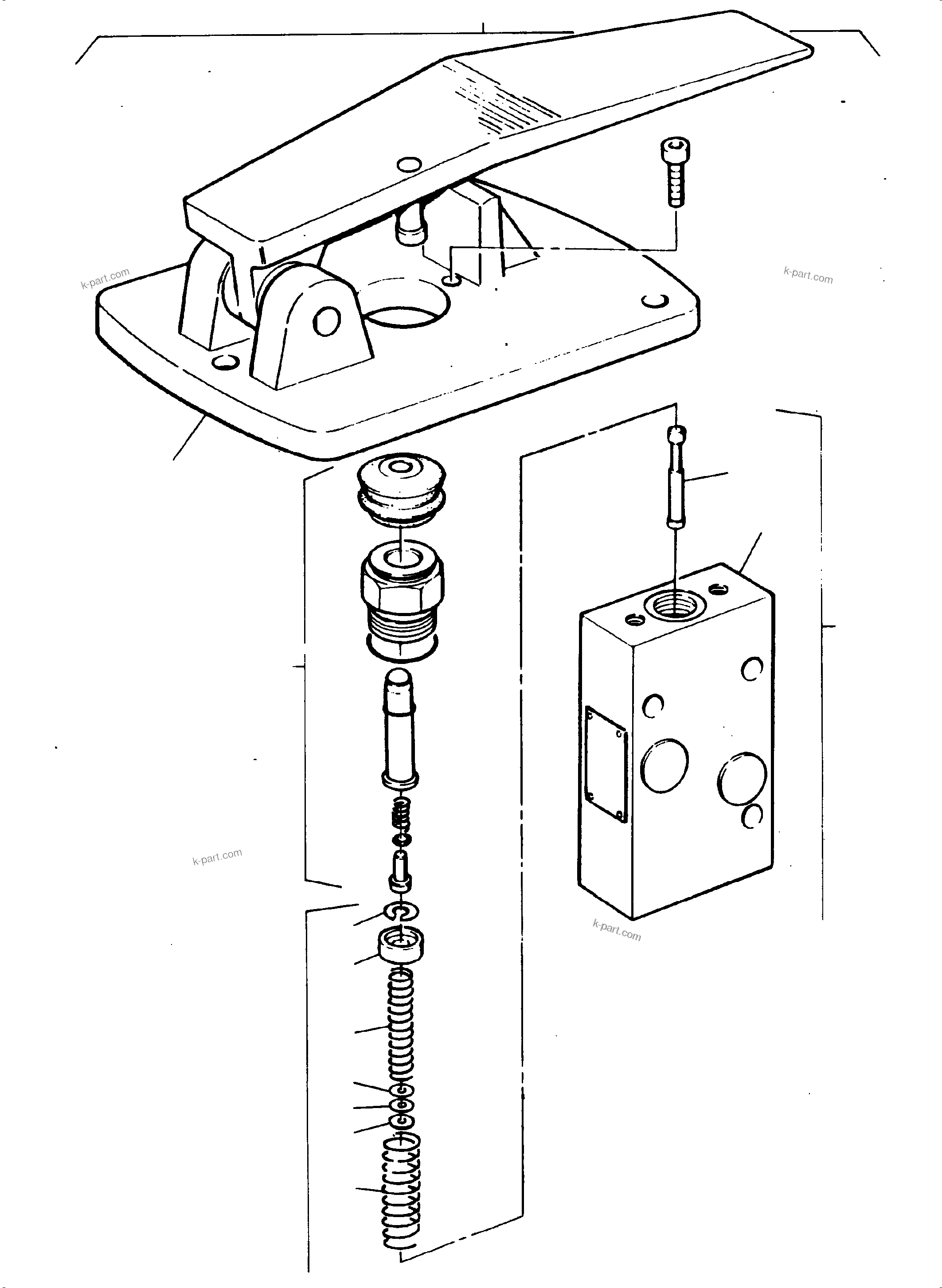 Komatsu parts book diagram for PC3000-6 S/N 06279: PILOT OIL UNIT