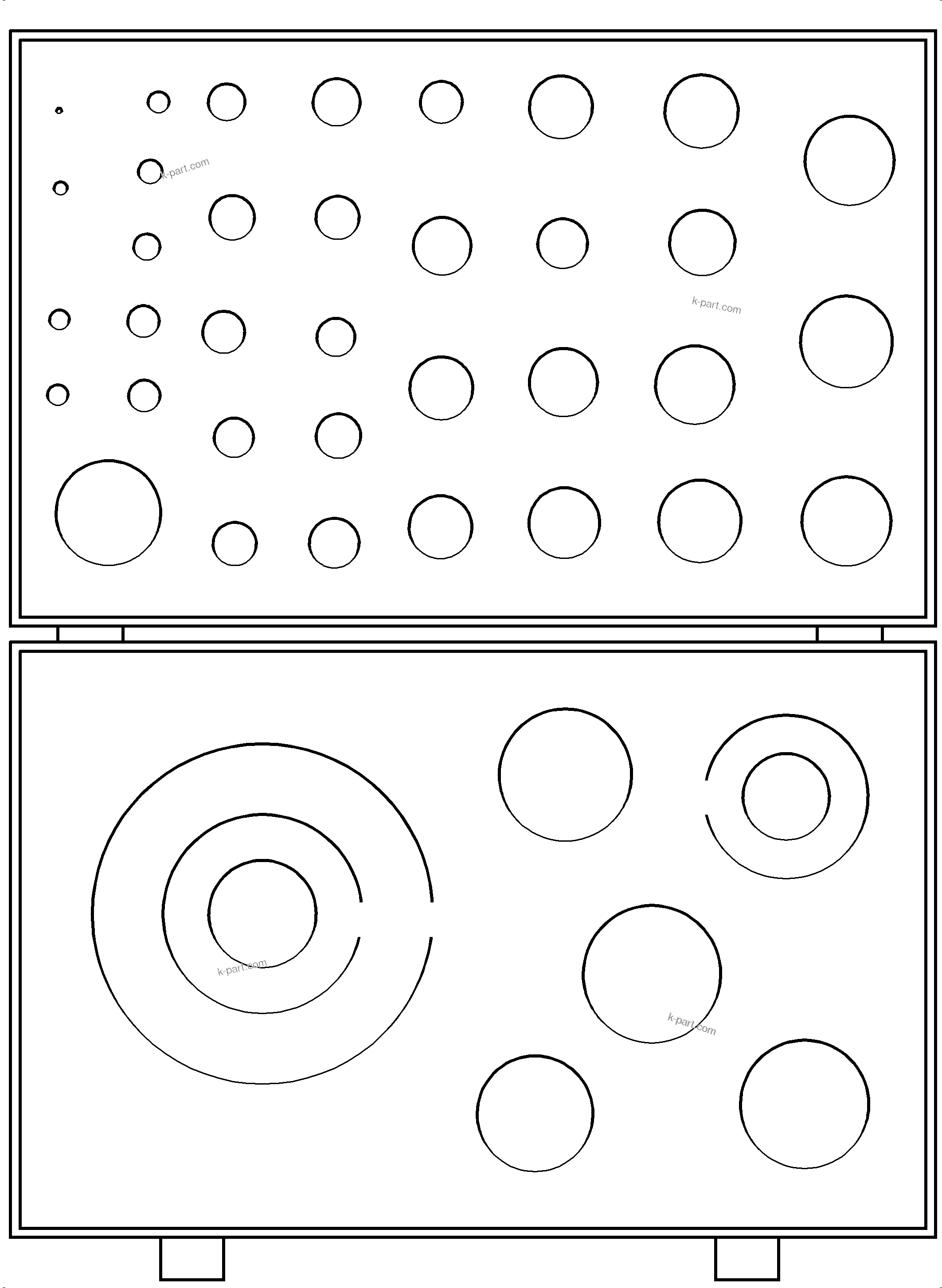 Komatsu parts book diagram for PC3000-6 S/N 06279: O-RING-KIT