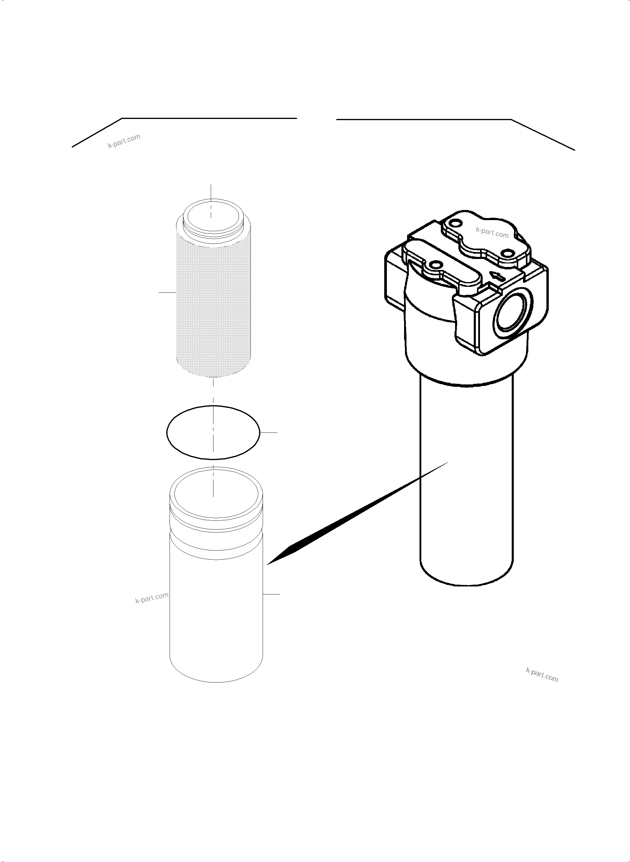 Komatsu parts book diagram for PC3000-6 S/N 06279: HYDRAULIC FILTER