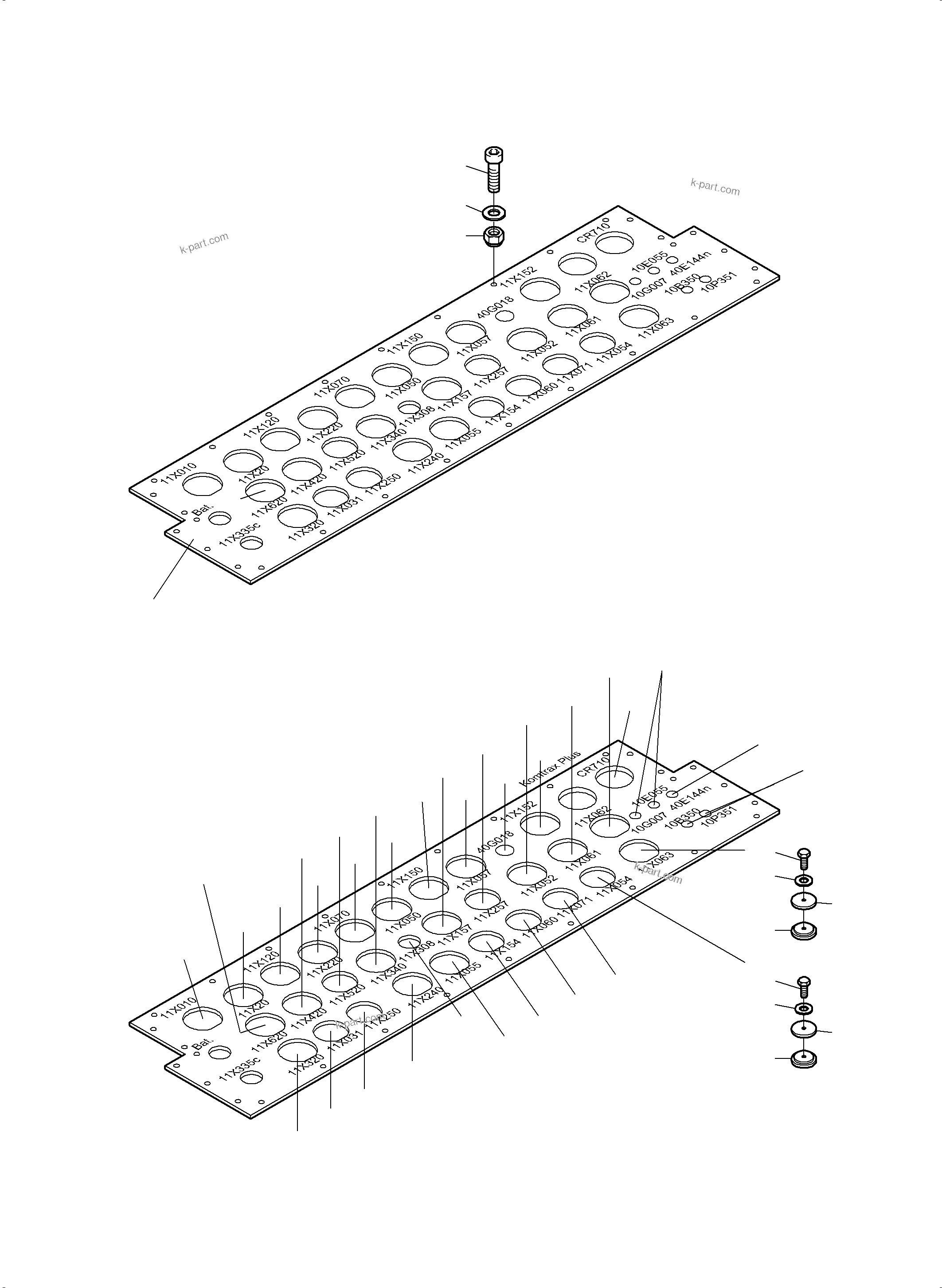 Komatsu parts book diagram for PC3000-6 S/N 06279: SWITCH CABINET LOCATION 11