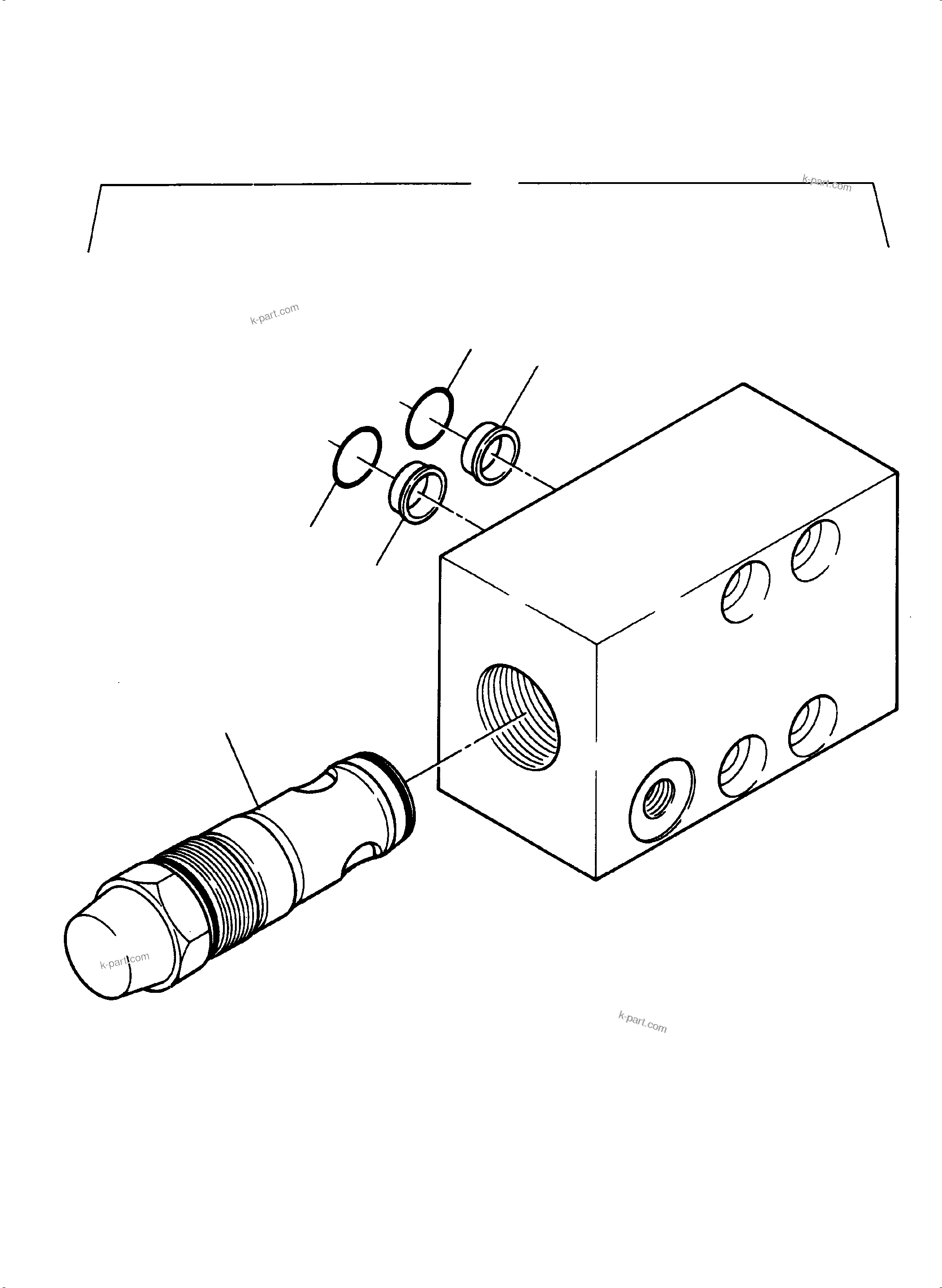 Komatsu parts book diagram for PC3000-6 S/N 06280: BLEED-OFF VALVE, PRE-CONTROLLED