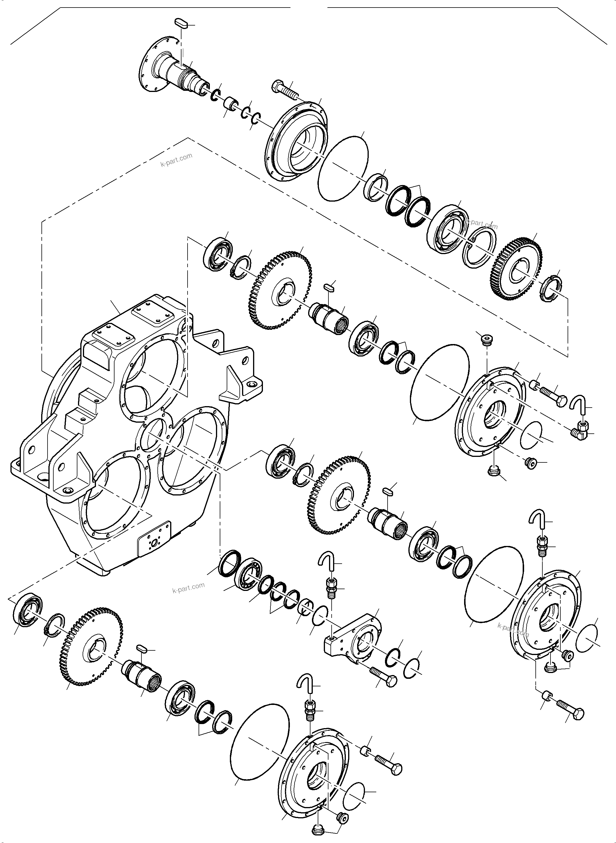 Komatsu parts book diagram for PC3000-6 S/N 06280: PUMP DISTRIBUTOR GEAR