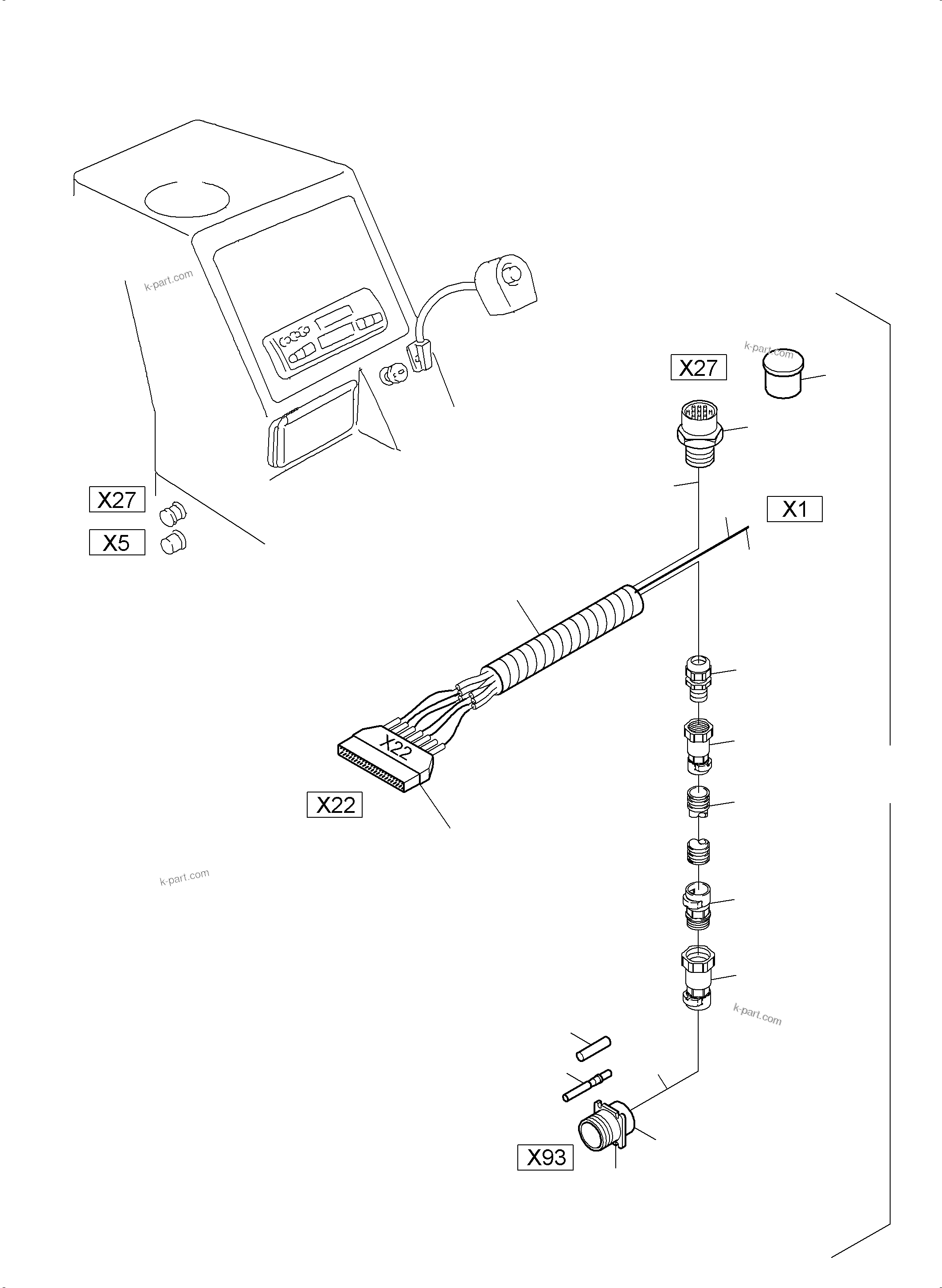 Komatsu parts book diagram for PC3000-6 S/N 06280: OPERATION PANEL  NT/TT