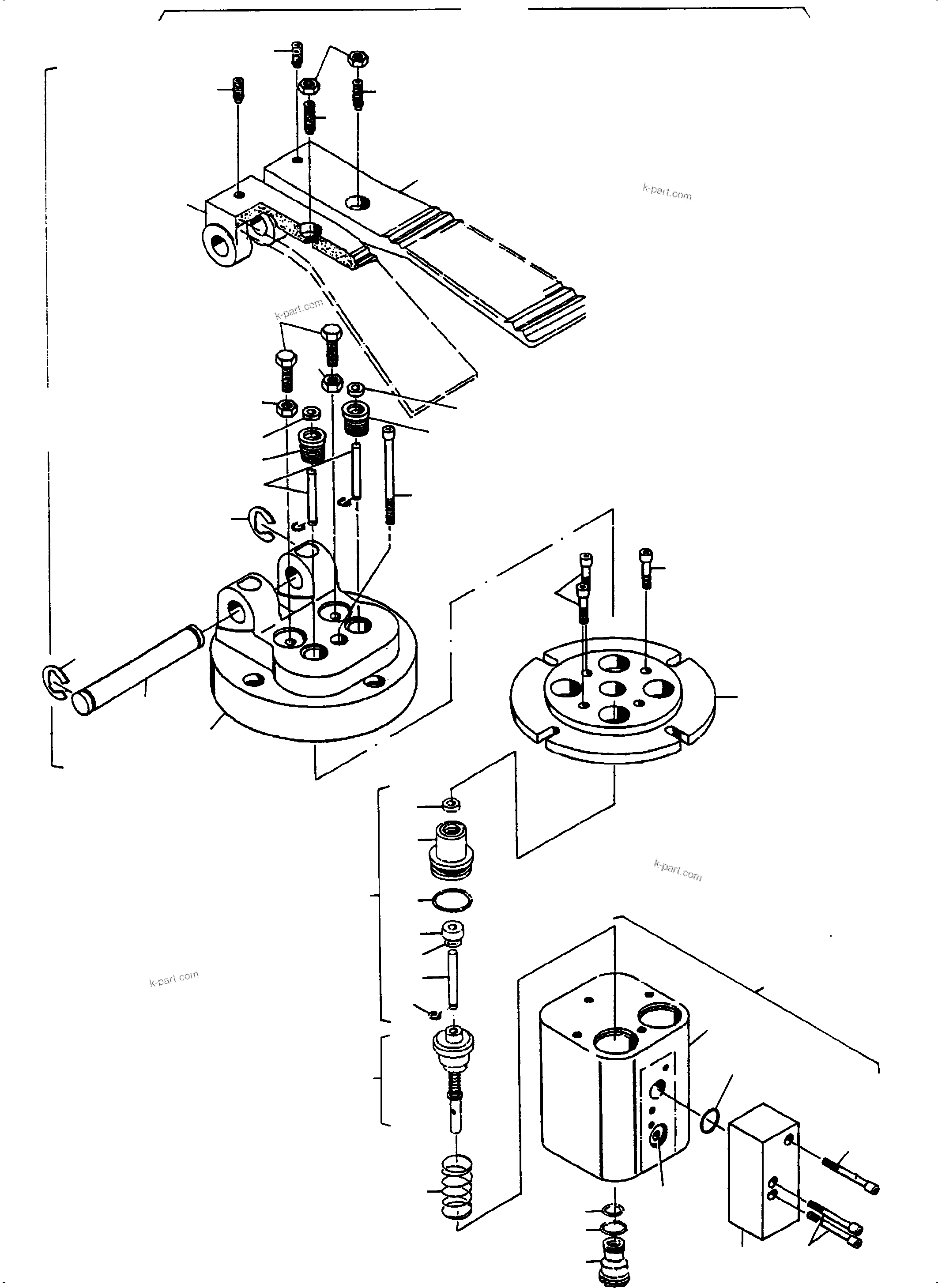 Komatsu parts book diagram for PC3000-6E S/N 06313: PILOT OIL UNIT