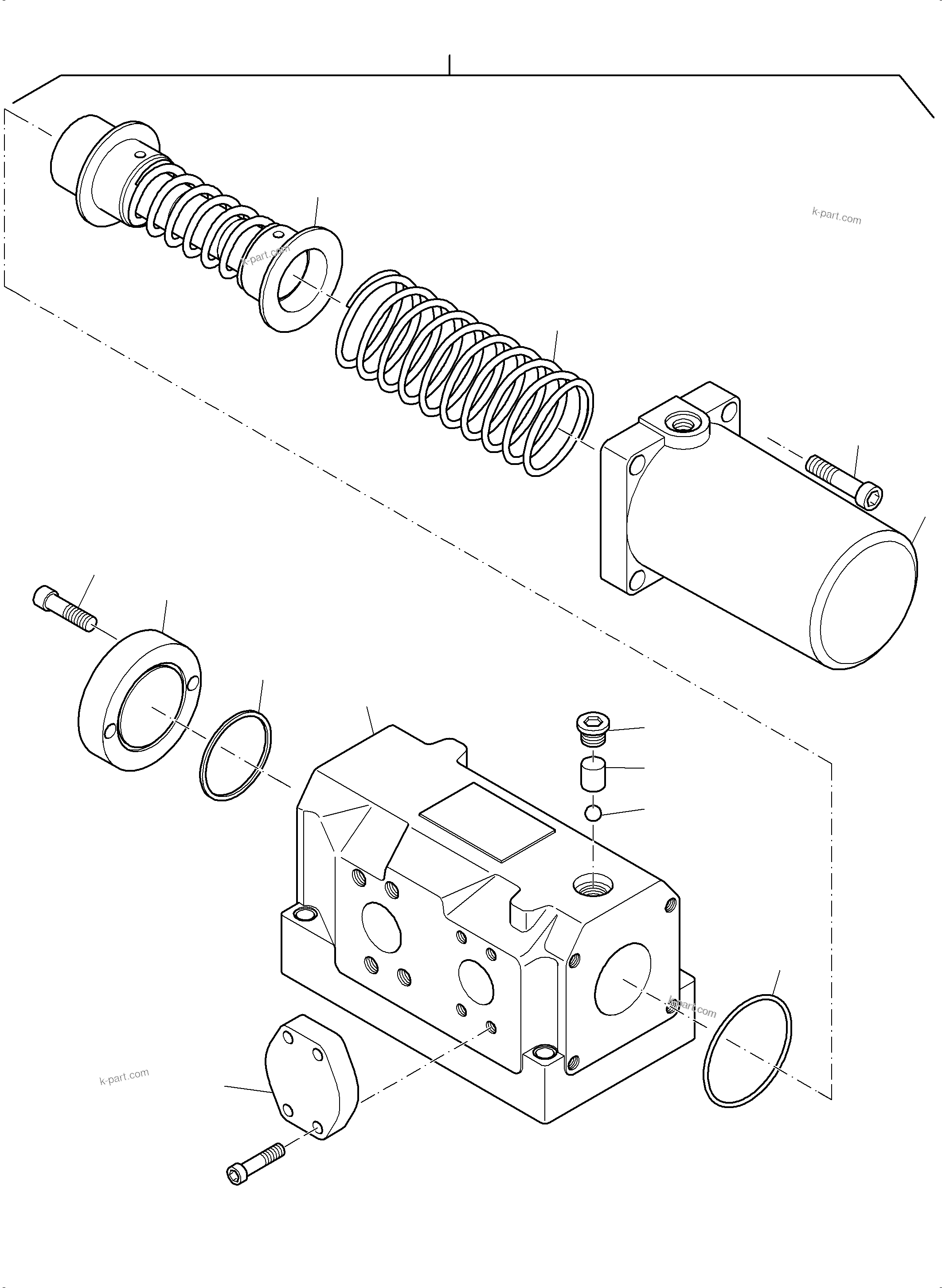 Komatsu parts book diagram for PC3000-6E S/N 06313: COUNTERSUNK VALVE