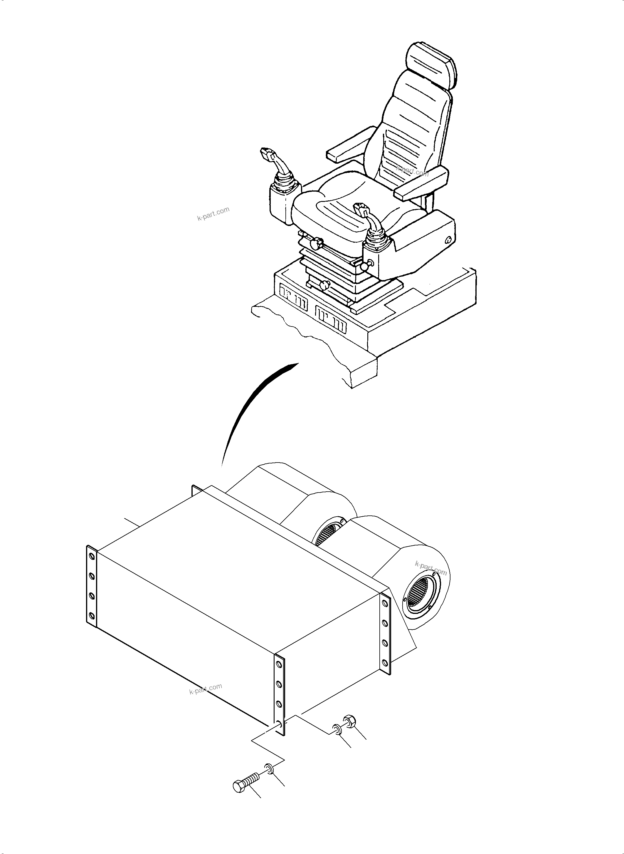 Komatsu parts book diagram for PC3000-6E S/N 06313: ELECTRIC HEATER