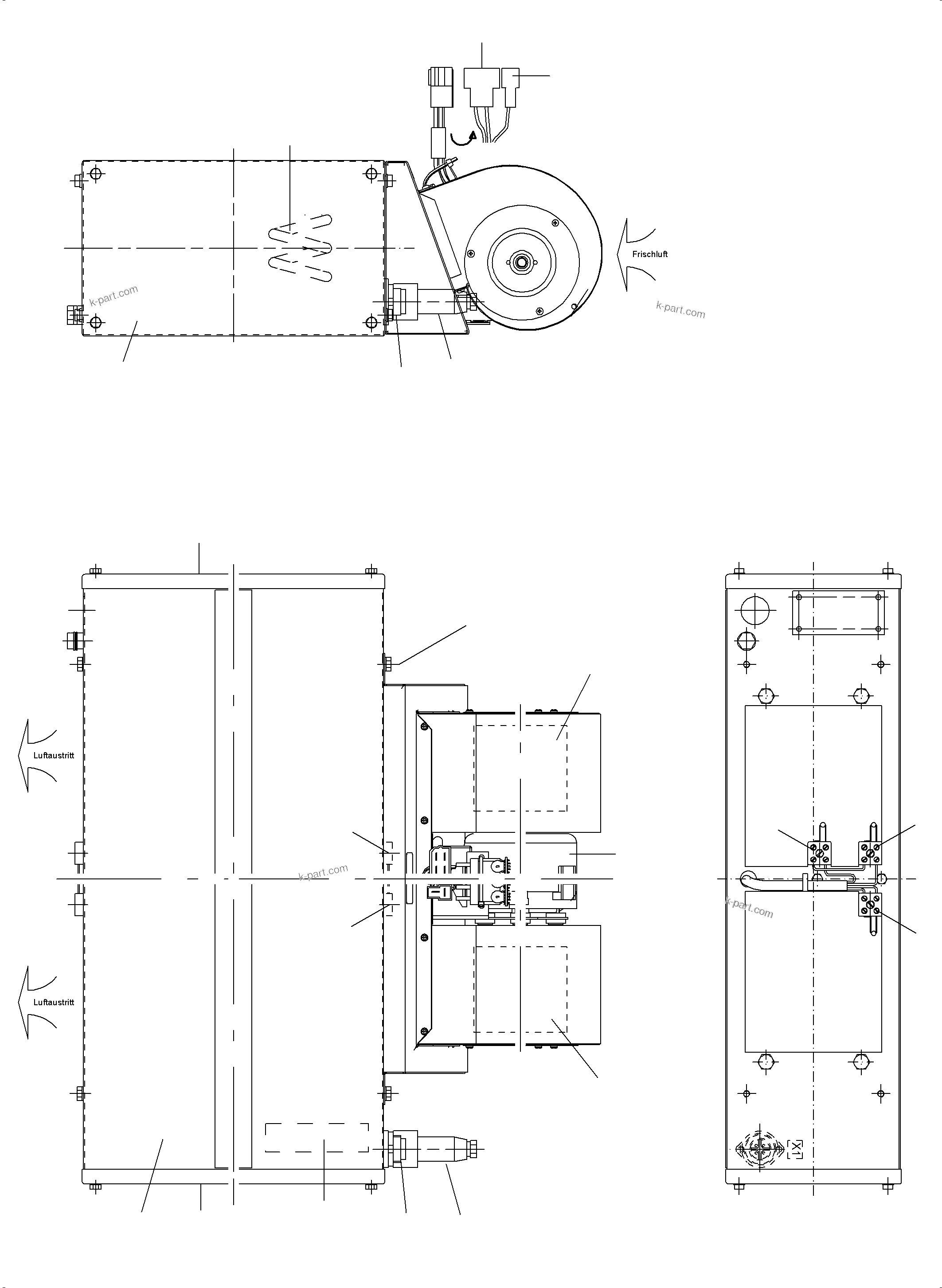 Komatsu parts book diagram for PC3000-6E S/N 06313: ELECTRIC HEATER (COLLECTORLESS)