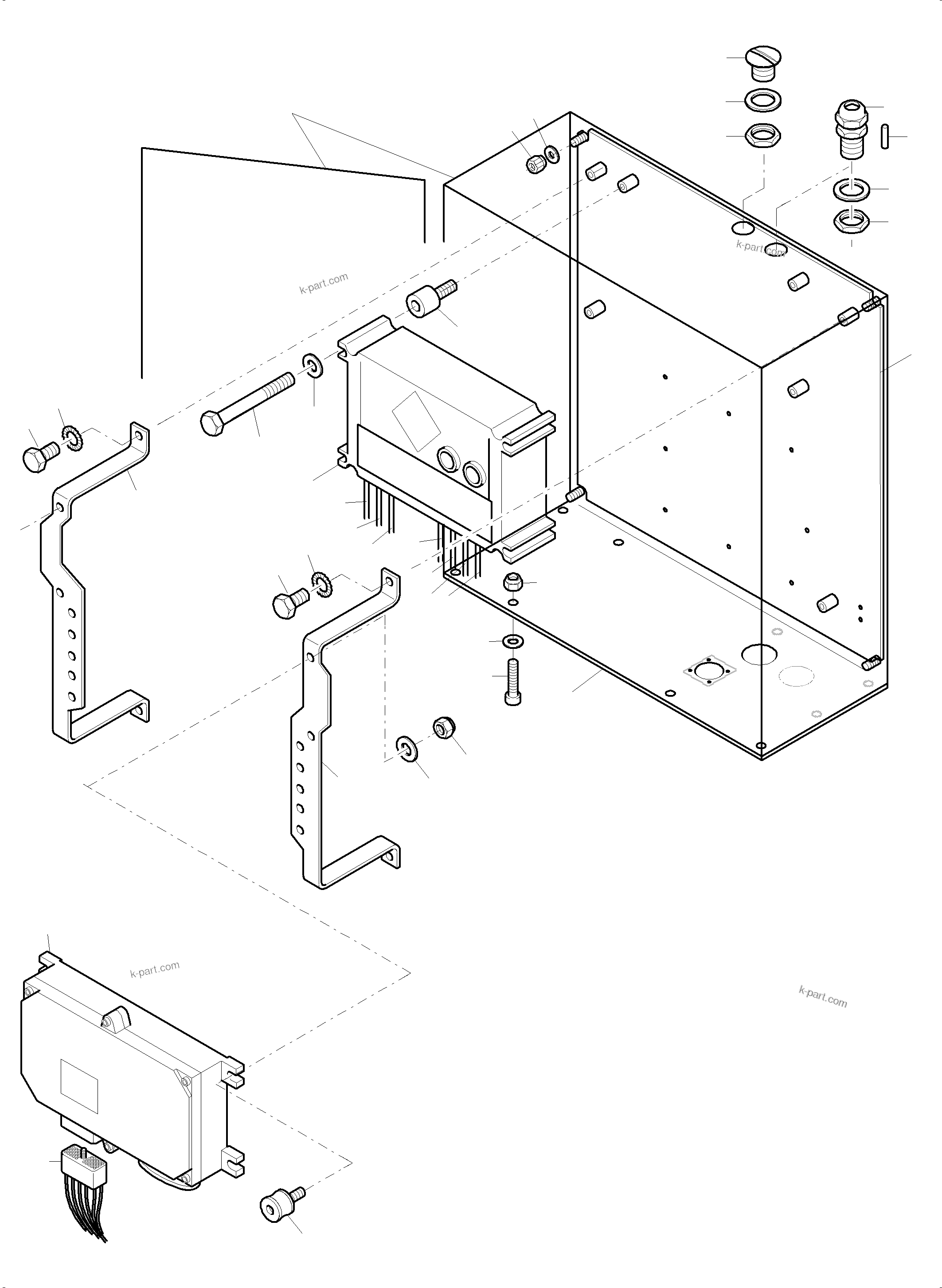 Komatsu parts book diagram for PC3000-6E S/N 06313: TERMINALBOX KOMTRAX