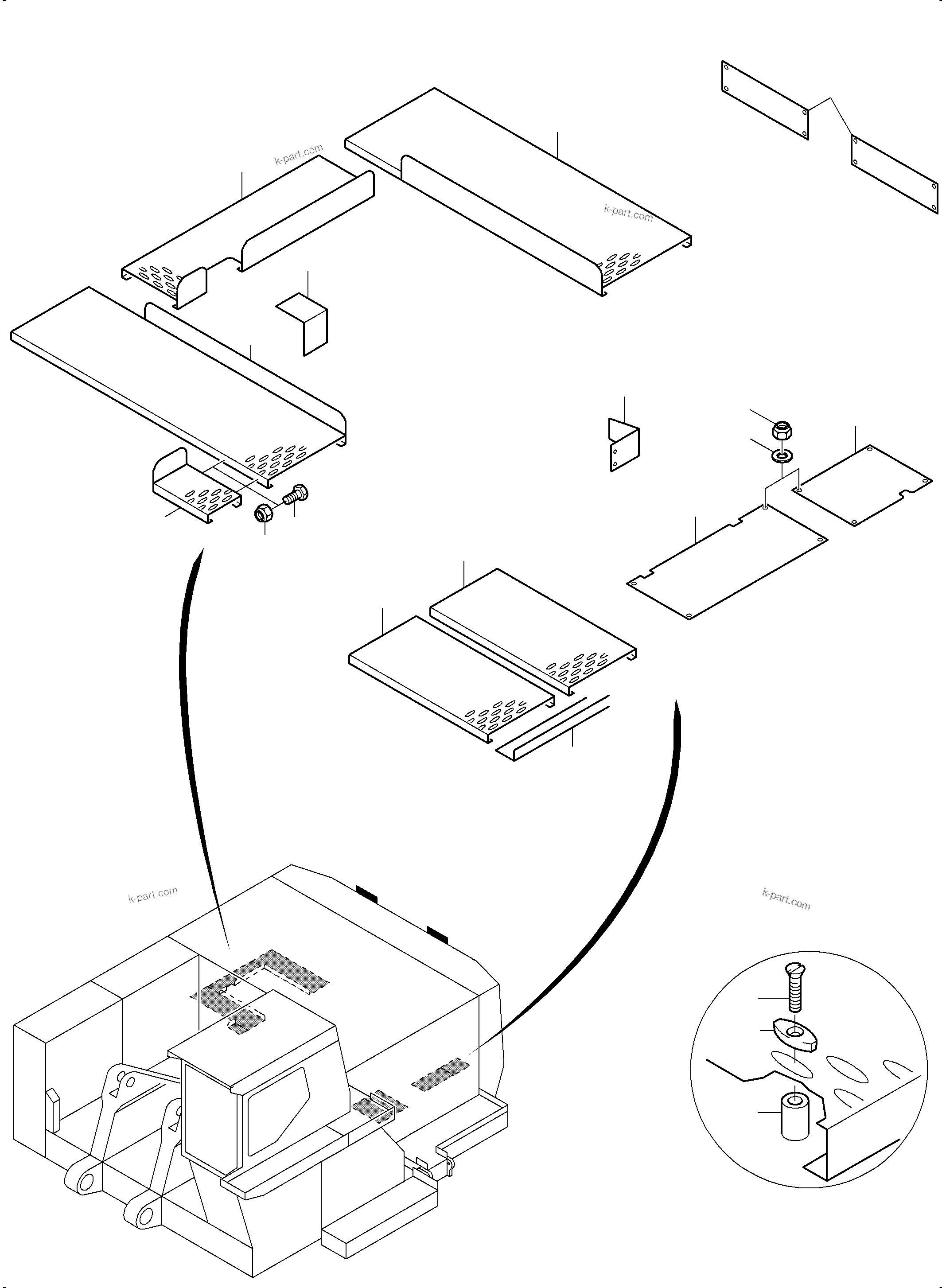 Komatsu parts book diagram for PC3000-6E S/N 06313: PLATFORM
