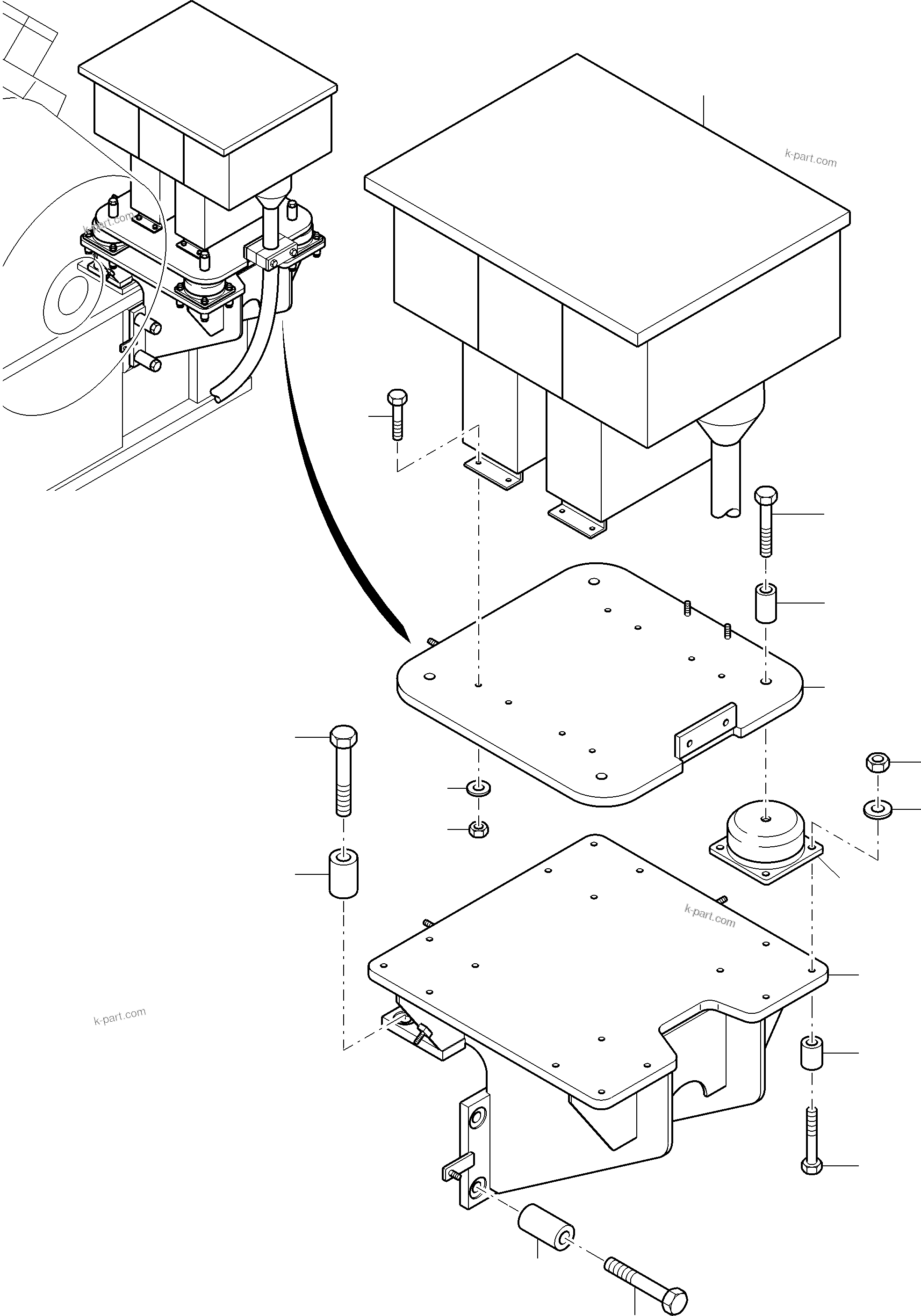 Komatsu parts book diagram for PC3000-6E S/N 06313: CAPACITOR MOUNTING