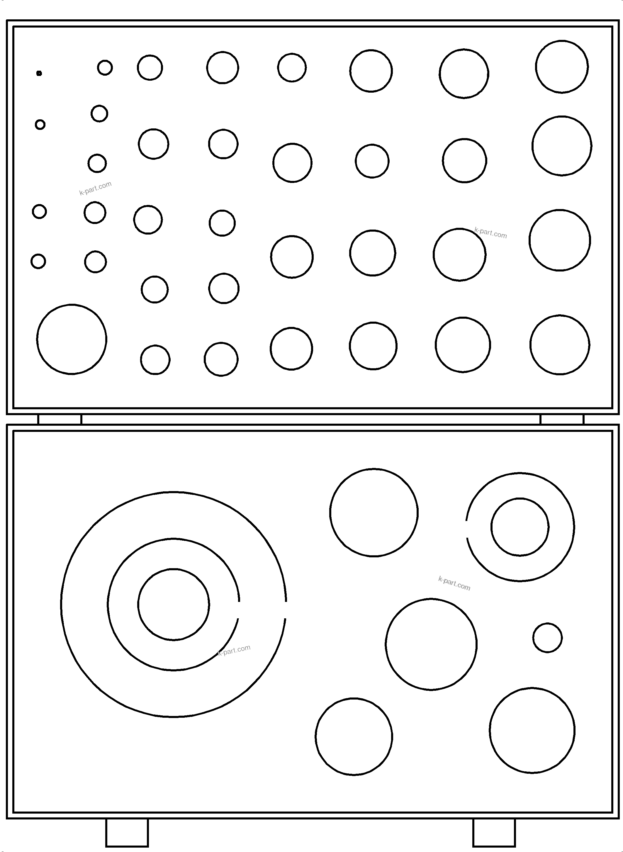 Komatsu parts book diagram for PC3000-6E S/N 06313: O-RING-KIT