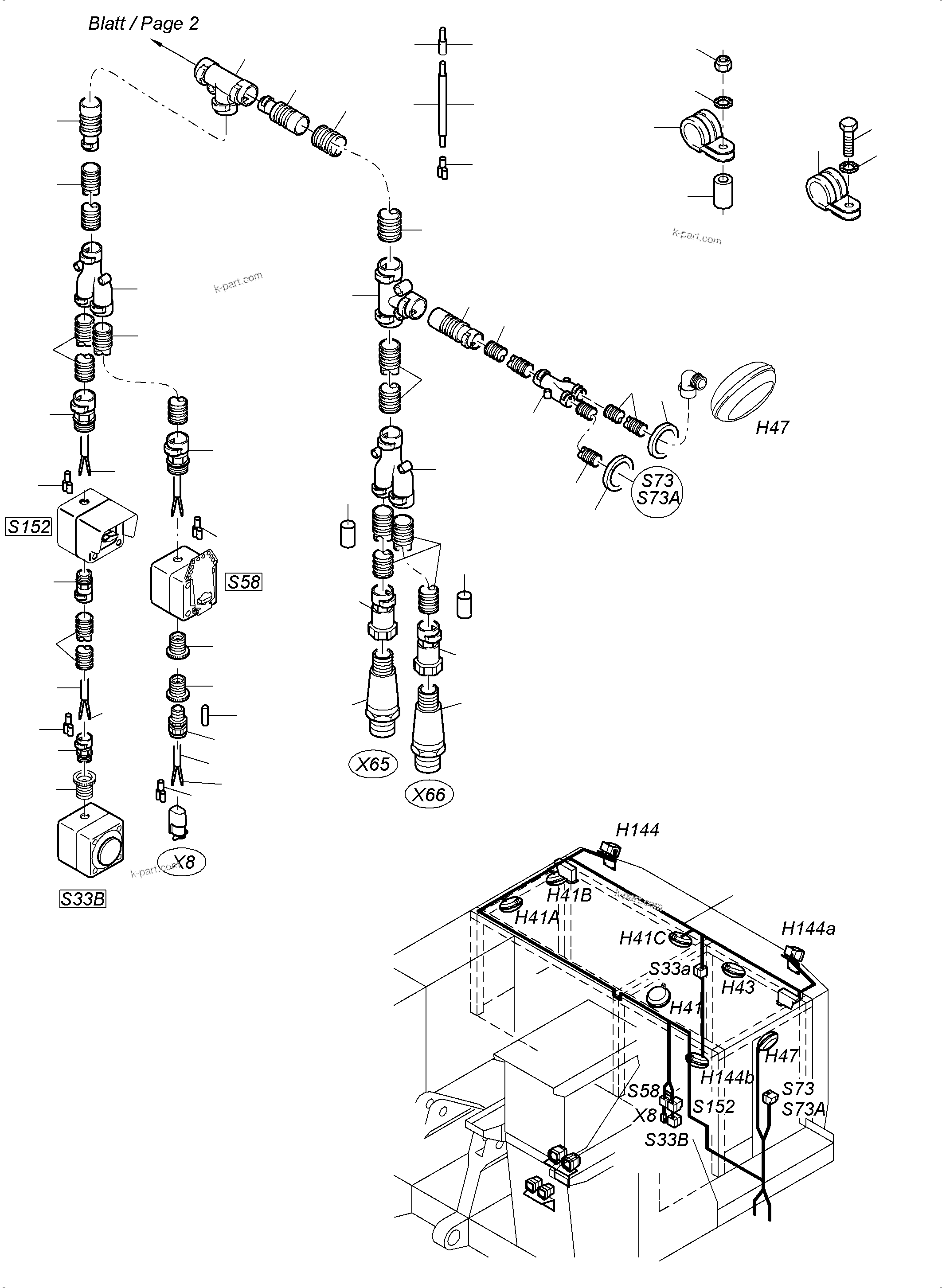 Komatsu parts book diagram for PC3000-6E S/N 06313: LIGHTING EQUIPMENT