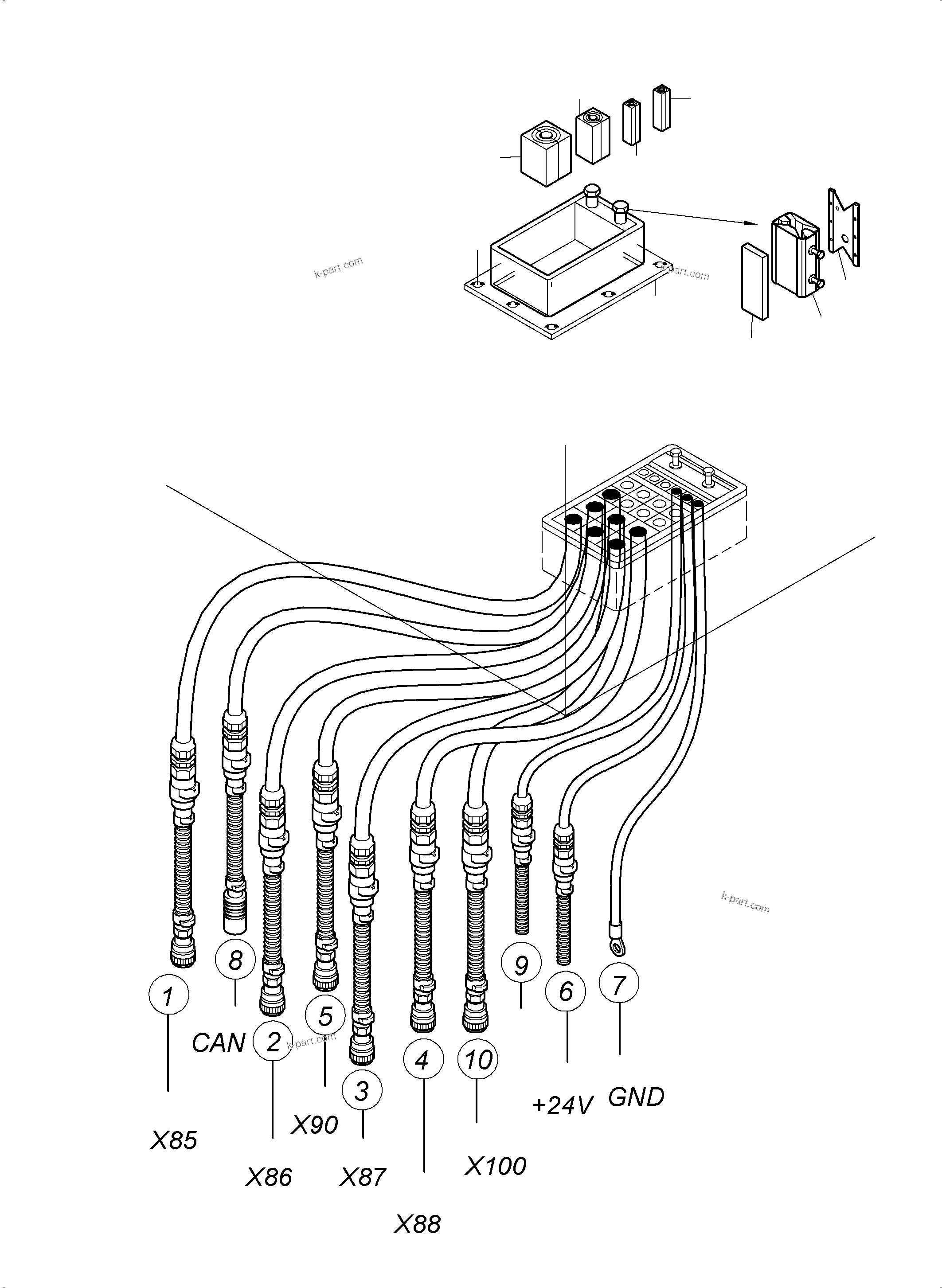 Komatsu parts book diagram for PC3000-6E S/N 06313: OPERATOR'S STAND